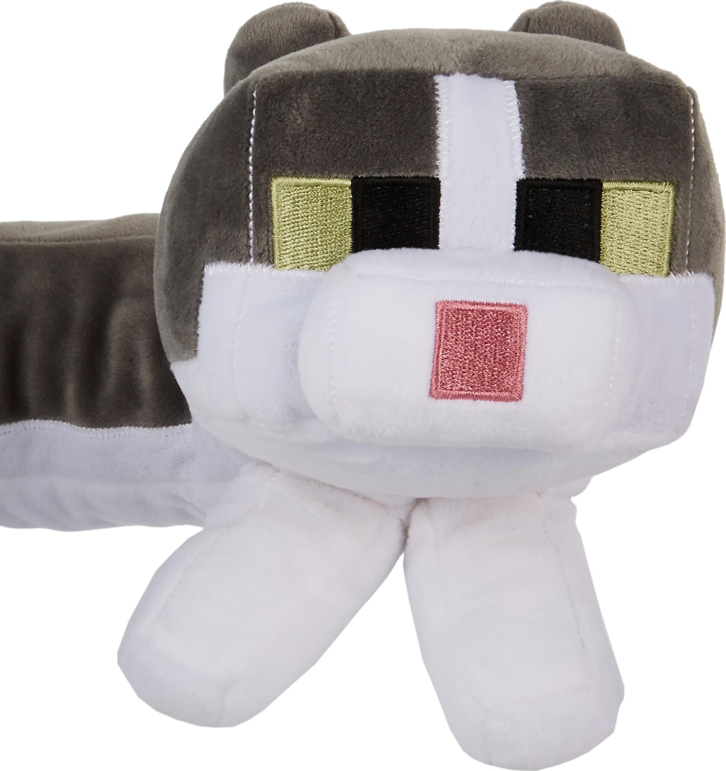 Mattel Minecraft Purring Sounds Neck Pillow, Cat Plush Toy with Sound for Travel, Comfort & Play (Amazon Exclusive)