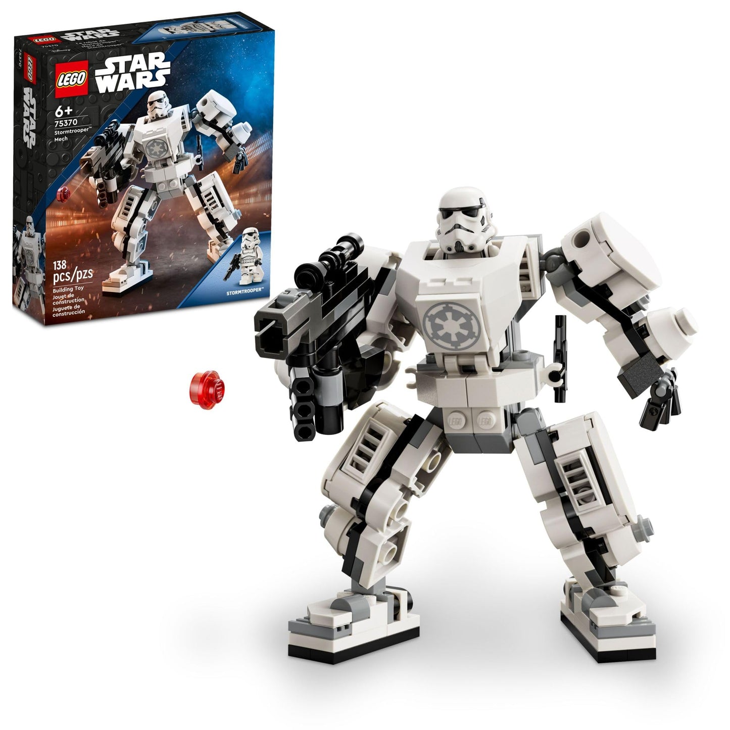 LEGO Star Wars Stormtrooper Mech 75370 – Buildable Action Figure with Cockpit, Blaster & Stormtrooper Minifigure for Kids