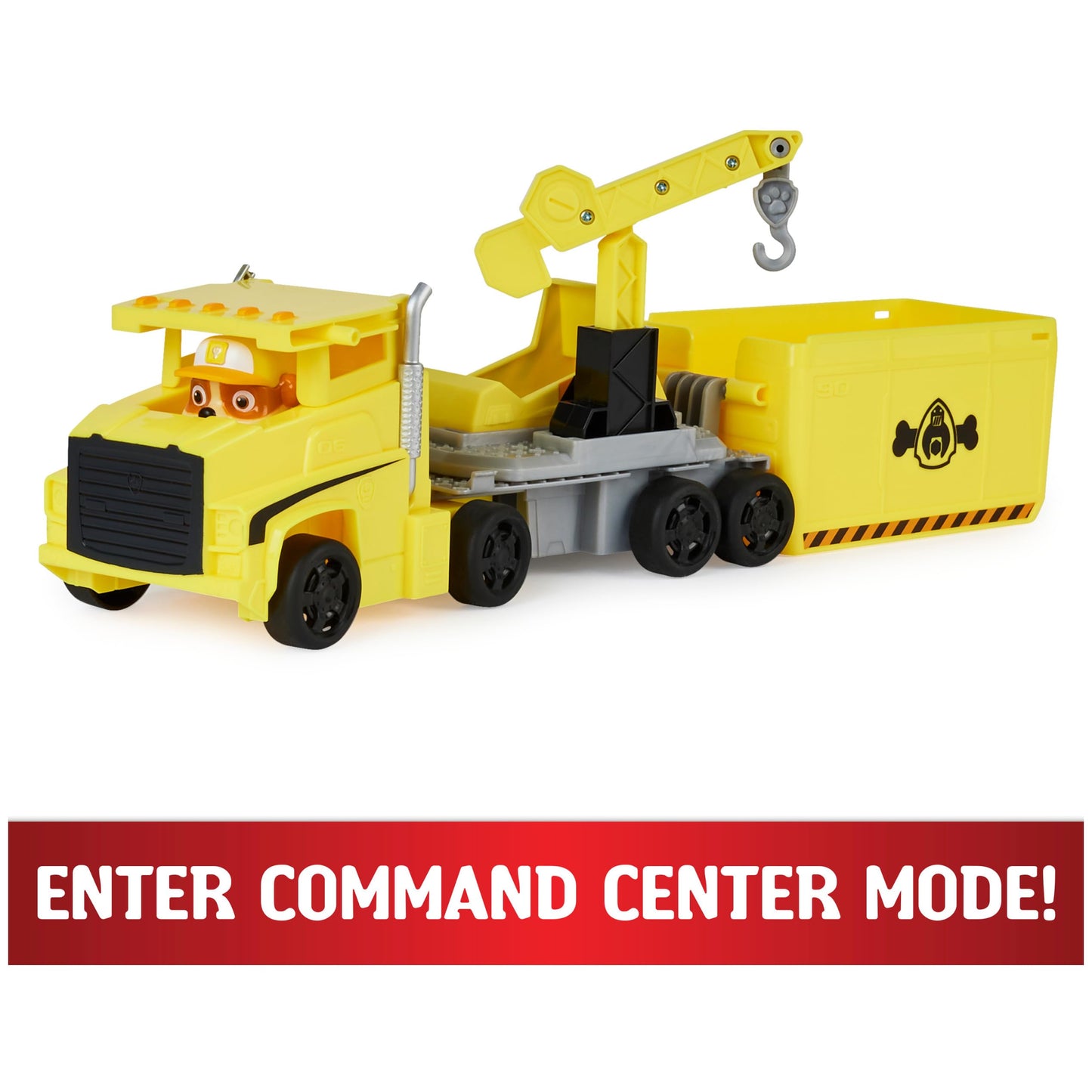 Paw Patrol, Big Truck Pup’s Rubble Transforming Toy Trucks with Collectible Action Figure, Kids Toys for Ages 3 and up