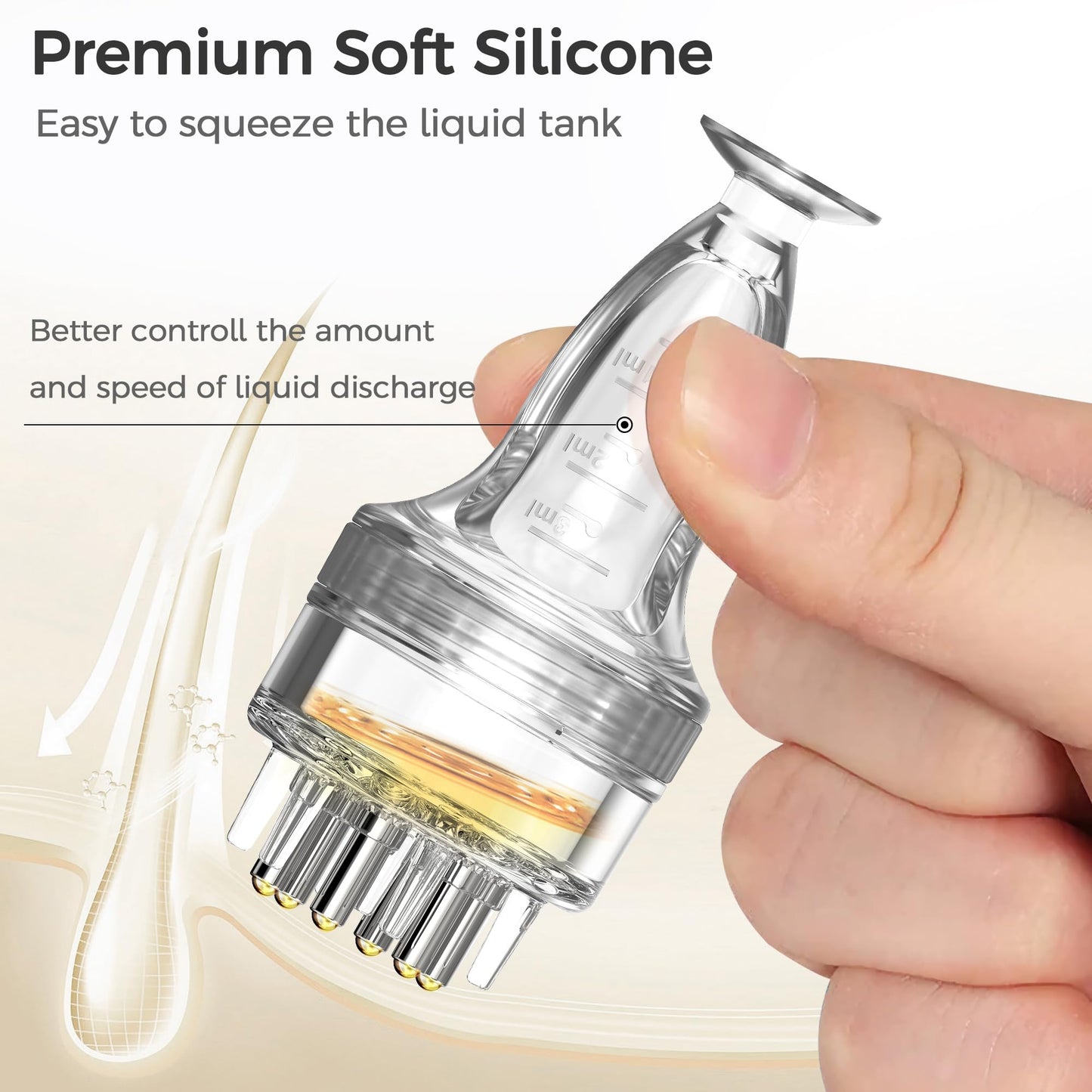 Minoxidil Applicator Brush & Comb – Precise, No-Mess Serum Applicator Tool for Scalp & Hair Growth Treatment – Easy, Quick & Efficient Use