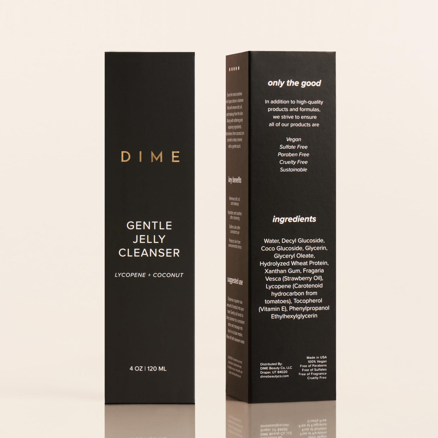 DIME Beauty Gentle Jelly Cleanser, Hydrating Facial Cleanser and Makeup Remover with Vitamin E, Face Wash for Sensitive Skin, 4 oz (120 ml)
