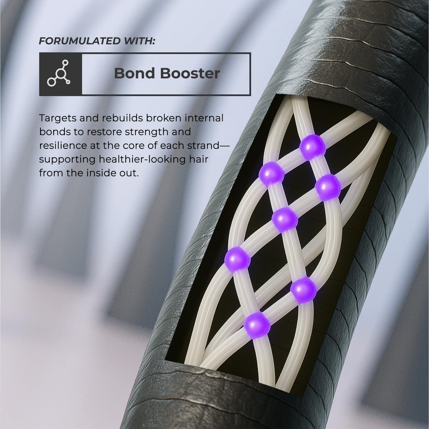 XMONDO Amethyst Hair Mask – Semi-Permanent Purple Color with Bond Booster & Hyaluronic Acid, 8 oz, Vibrant Conditioning Hair Dye