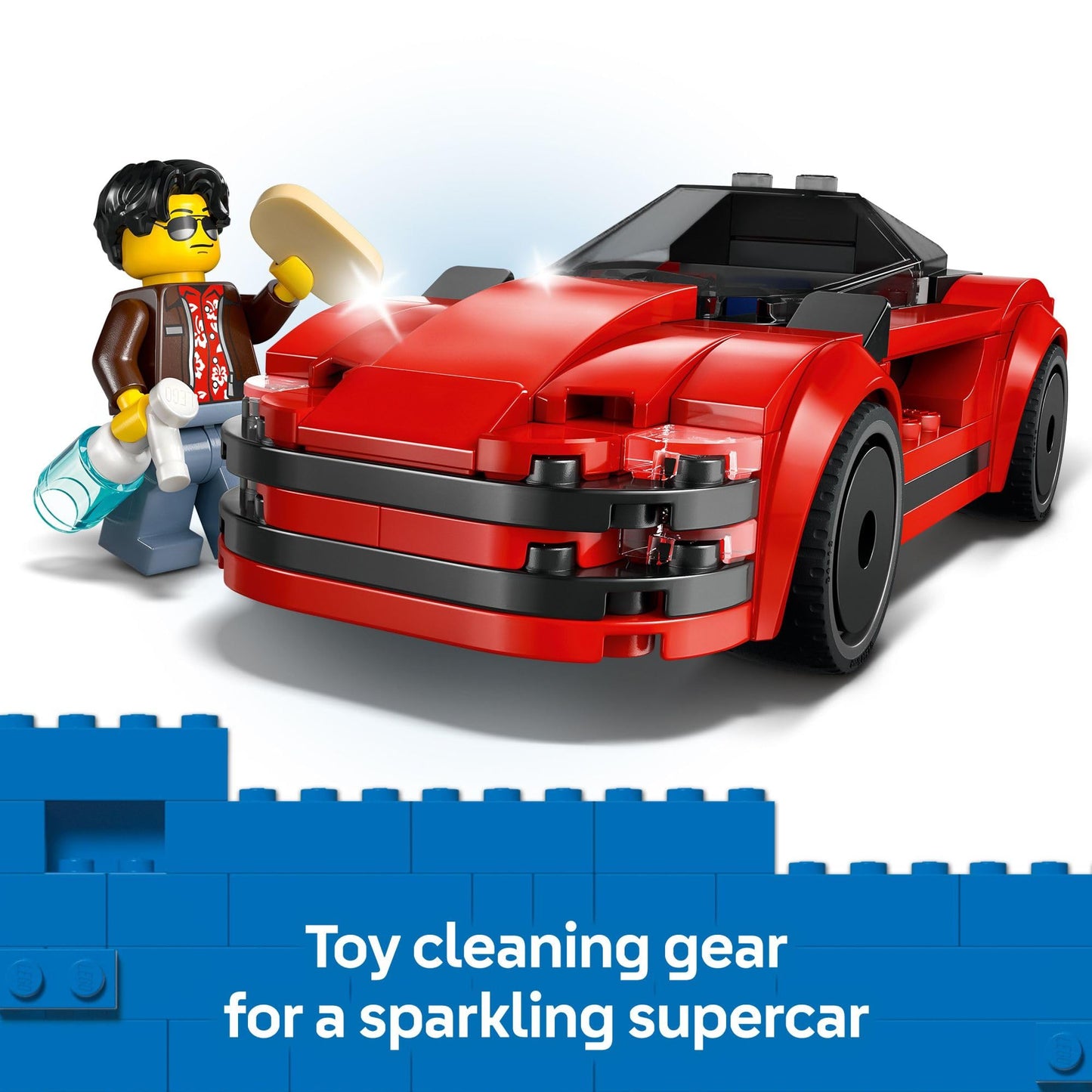 LEGO City Red Sports Car 60448 – Building Toy for Kids 5+, Includes Driver Minifigure & Accessories, Birthday & Holiday Gift