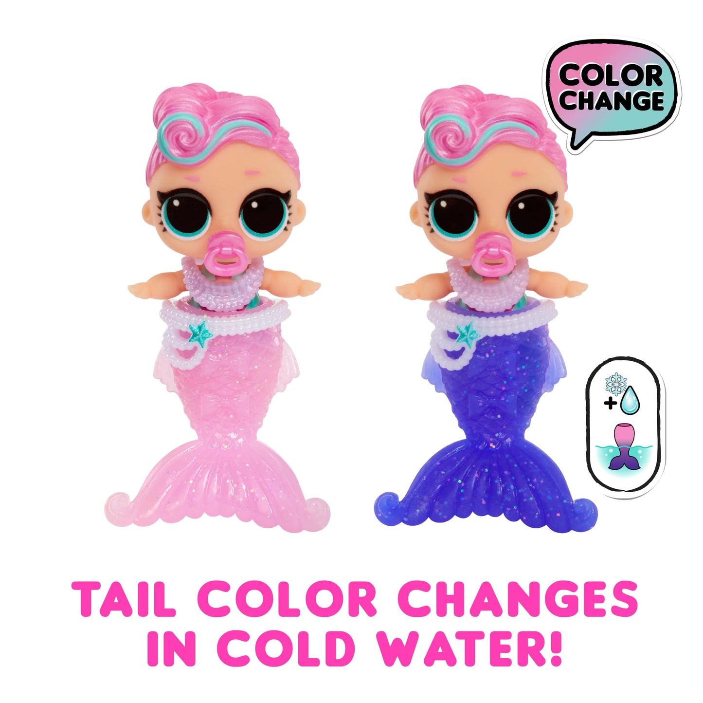LOL Surprise Mermaids Baby Sisters with Color Change Tail, 8 Dolls to Collect, Fashion Accessories, Great Gift for Kids Ages 4+