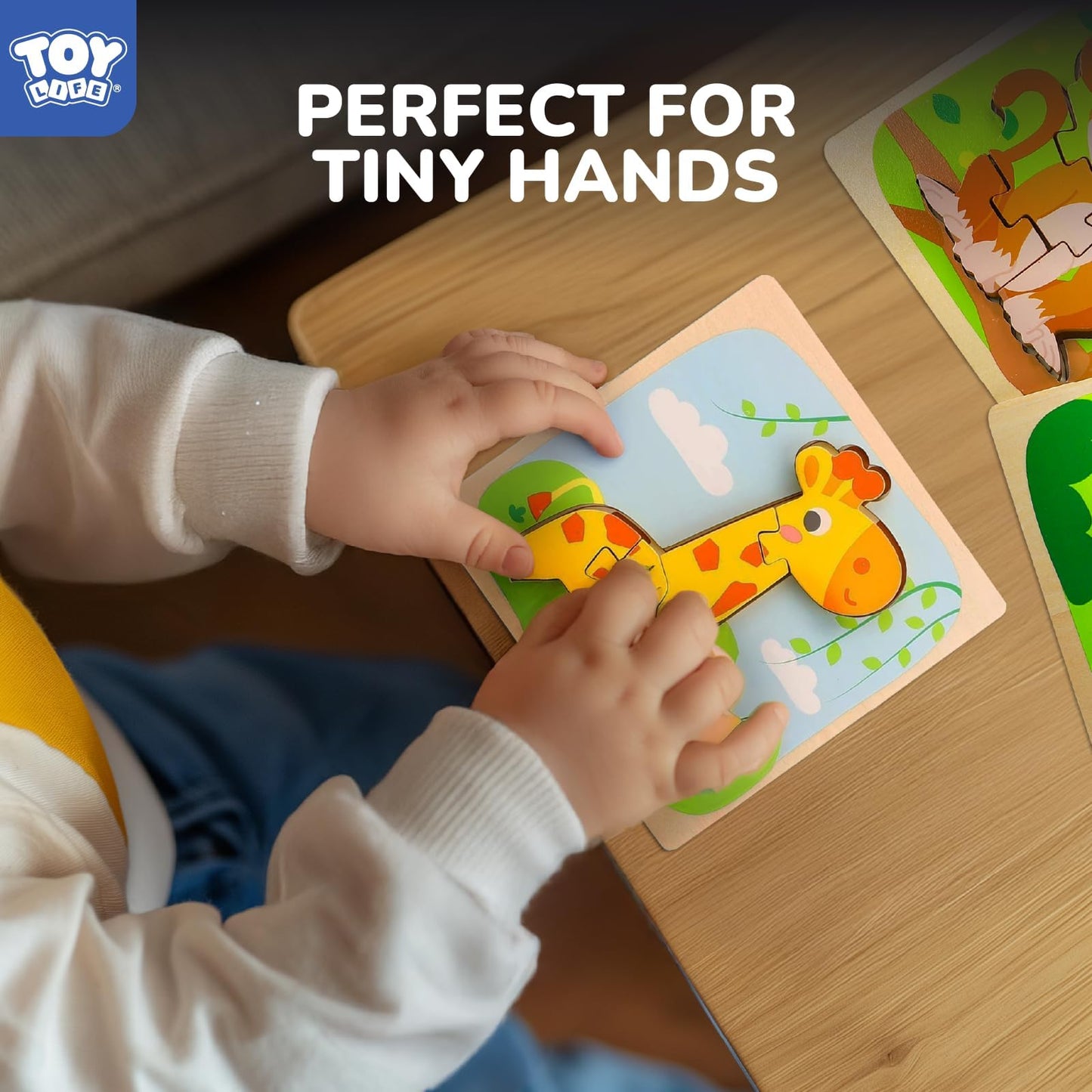 TOY Life Wooden Puzzles for Toddlers 2-4 – Montessori Animal Jigsaw Educational Learning Toy for Boys & Girls, Best Gift for Ages 1-3