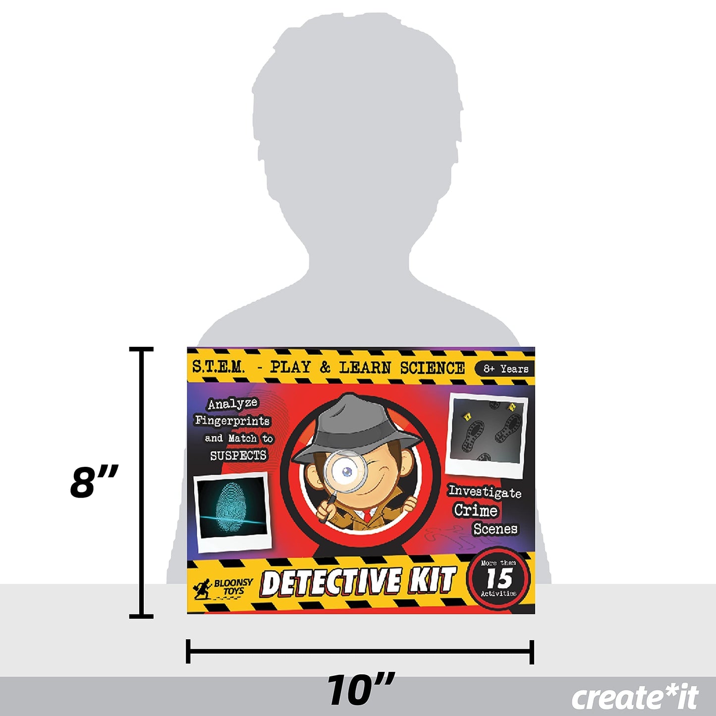 BLOONSY Spy Kit for Kids Detective Fingerprint Toys for 6 7 8 9 10 11 12 Year Old Boys Girls Secret Agent Investigation Science Set