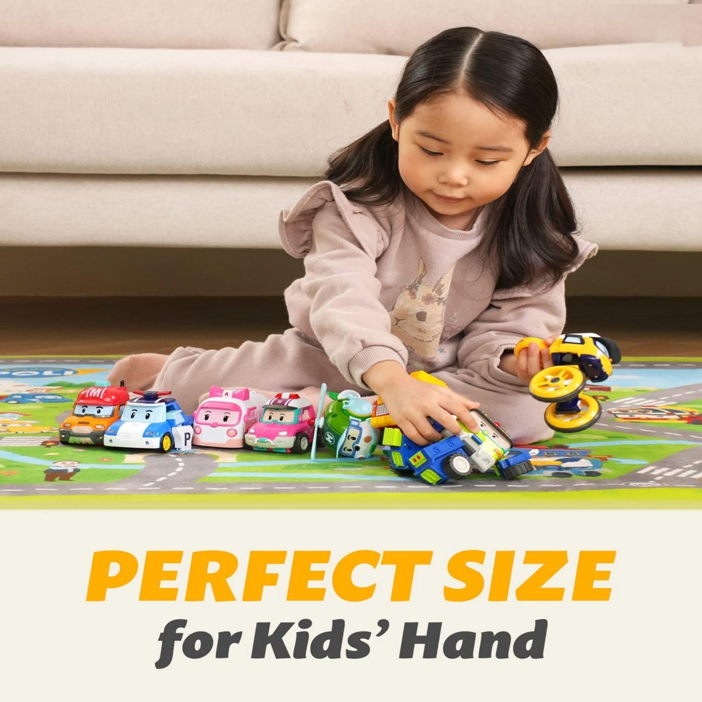 Robocar Poli 4" Transforming Robot – Poli Police Car Toy, STEM Role Play Vehicle for Kids 3+, Birthday & Holiday Gift