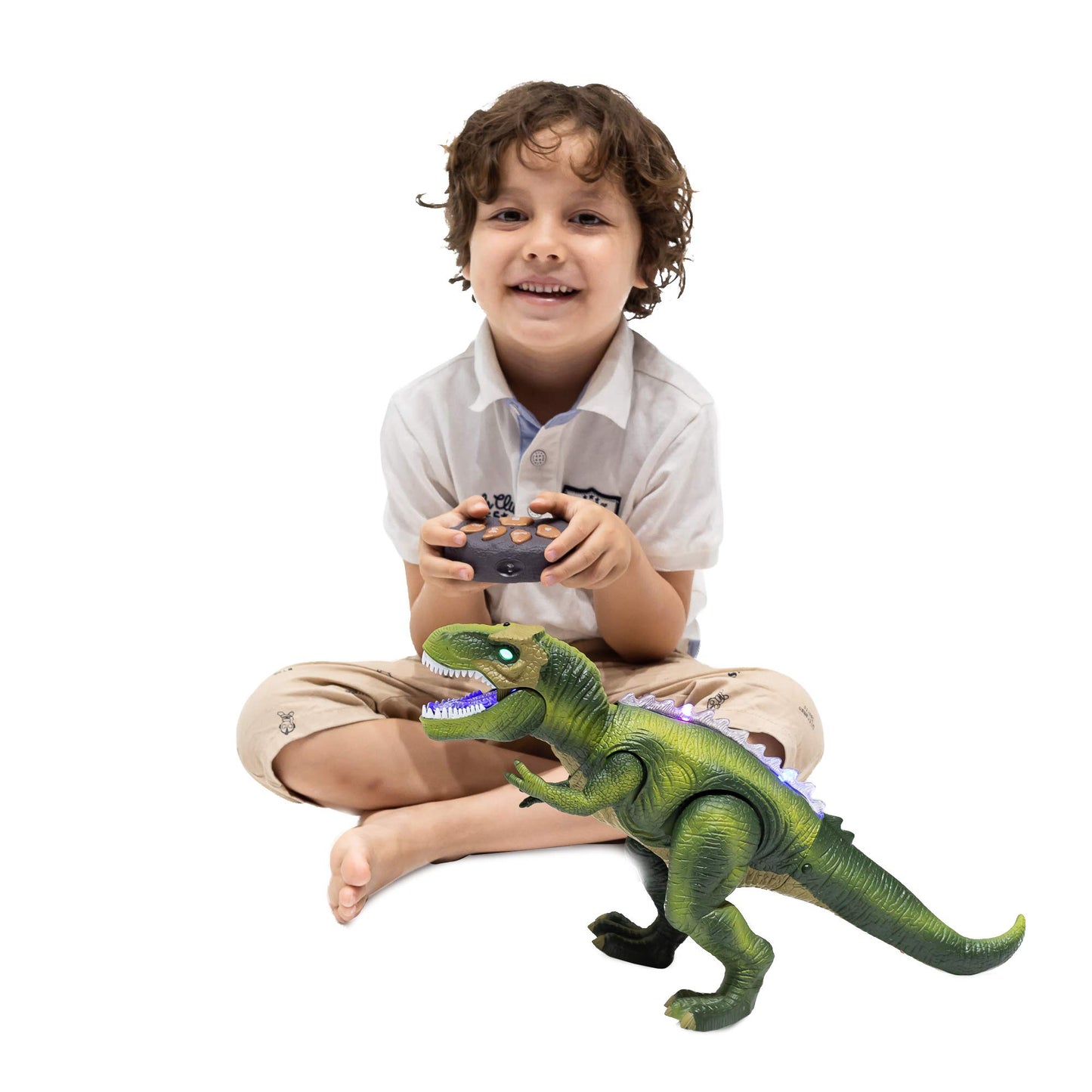 JOYIN Remote Control T-Rex Dinosaur Toy for Kids 3+ – Roaring, Walking, Dancing, Light-Up Electronic Robot, Birthday Gift