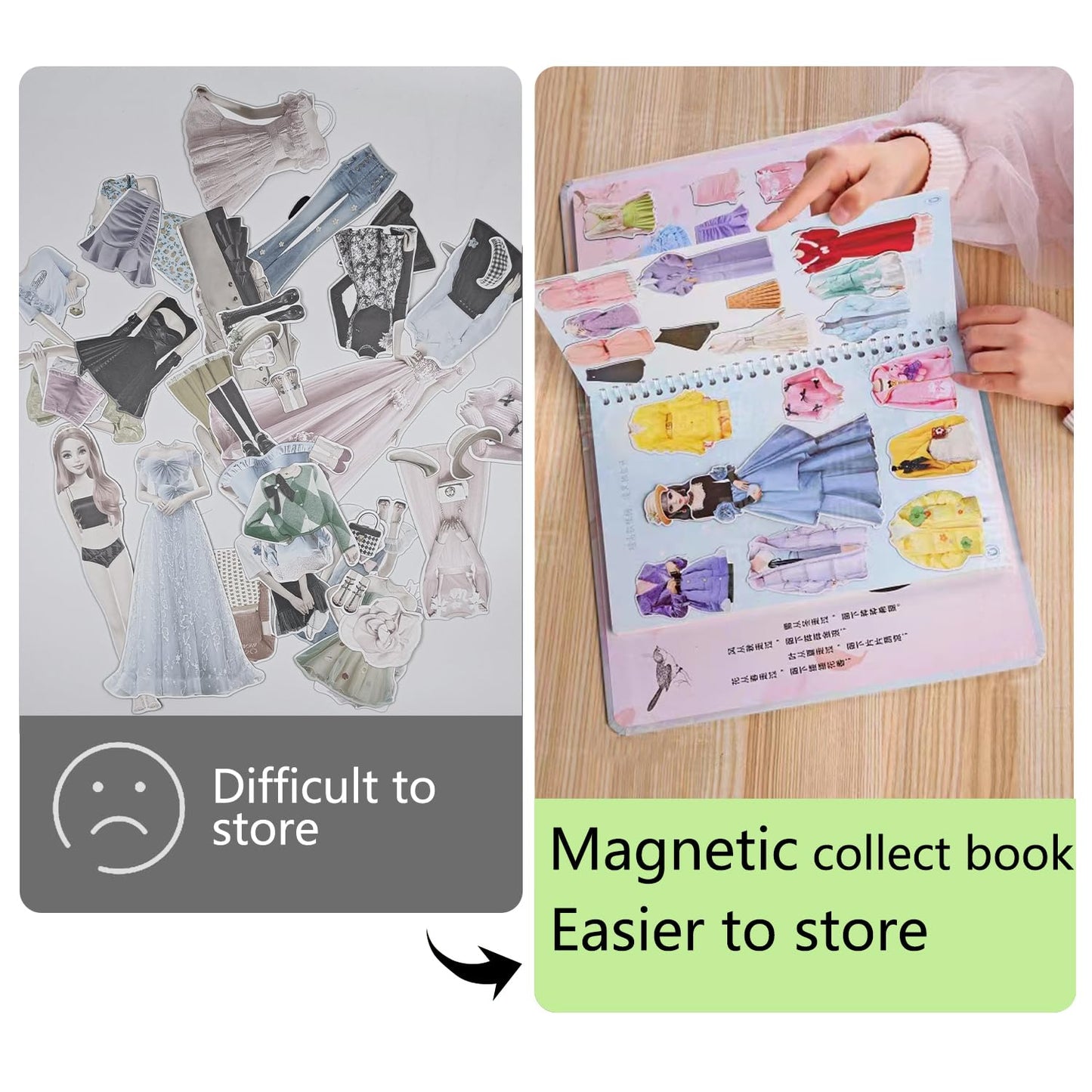 Daniel Axel Magnetic Collecting Book for Girls 3+ – Toddler Toy, Magnetic Fun, Includes Book Only, Paper Doll Not Included