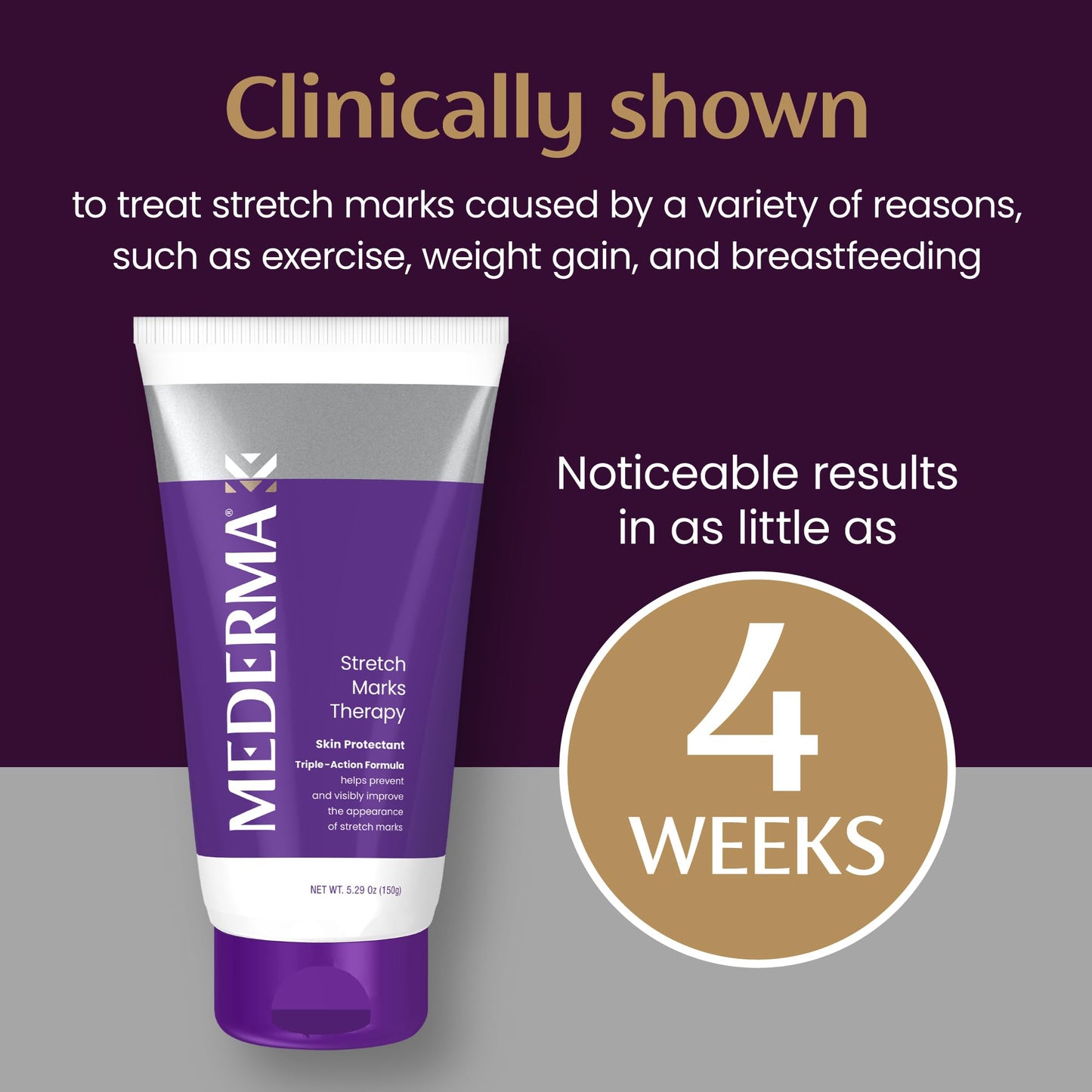 Mederma Stretch Marks Therapy - Prevents & Treats Stretch Marks, Safe for Pregnancy & Breastfeeding, Hydrates & Nourishes Skin, 5.29 oz (150g)