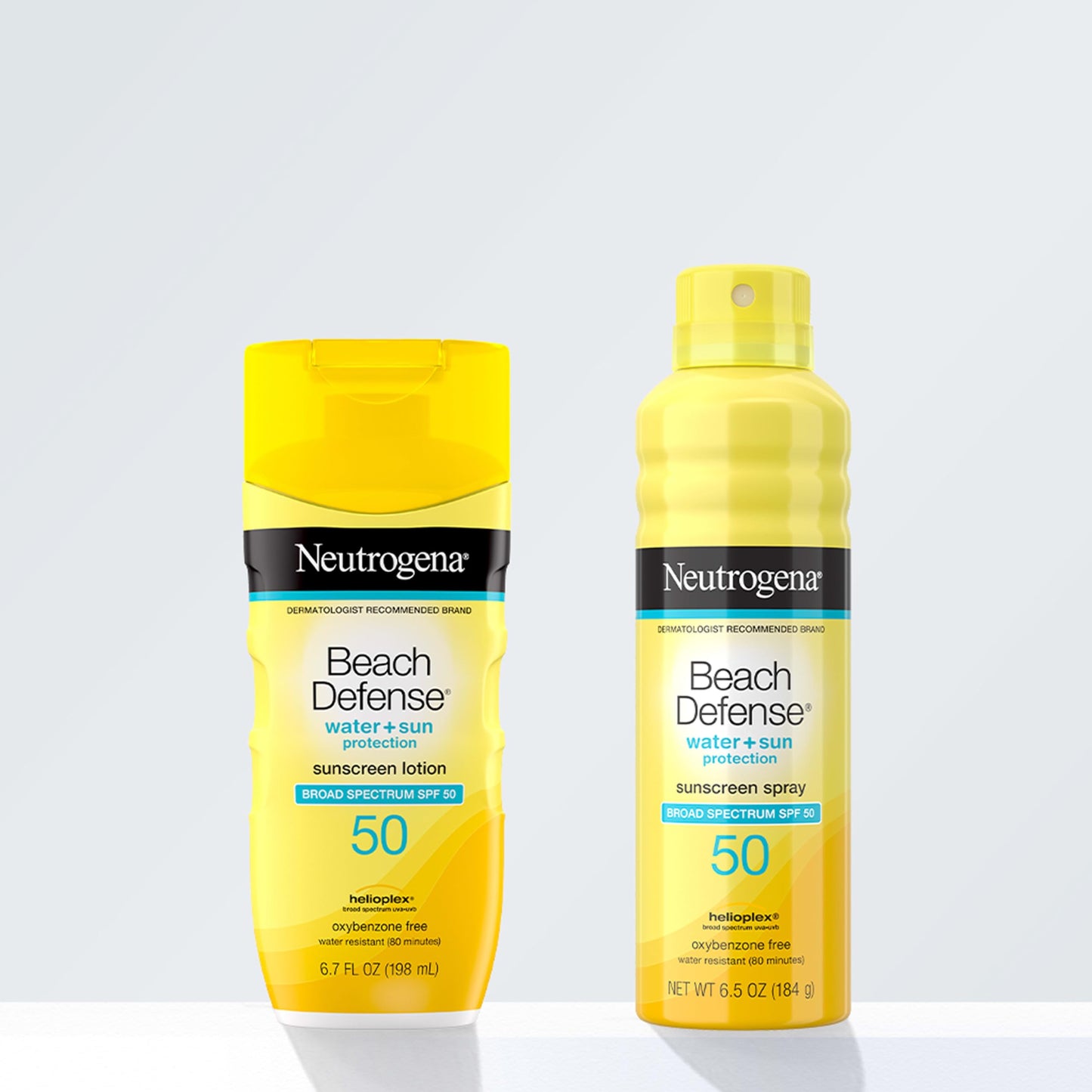 Neutrogena Beach Defense SPF 50 Sunscreen Spray, Reef-Safe, Oxybenzone & Octinoxate Free, Broad Spectrum Face & Body Sunblock, 6.5 Oz
