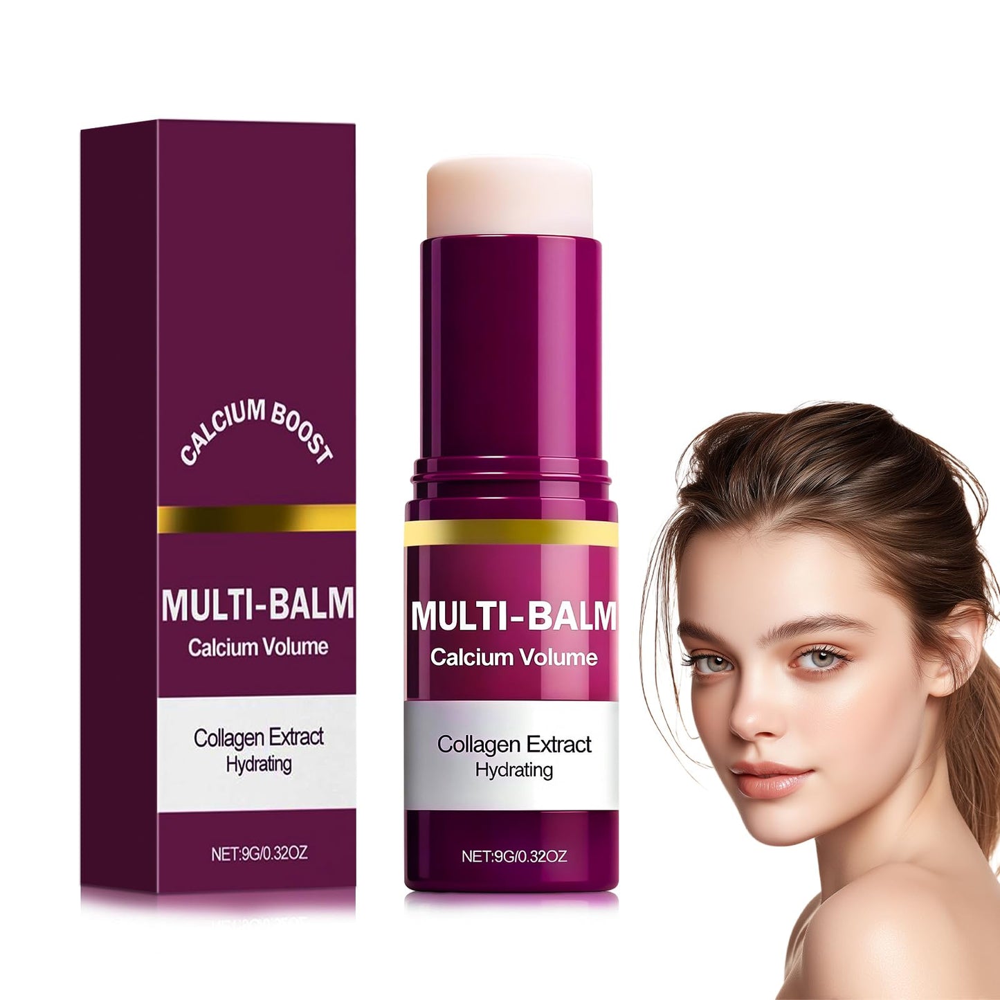 Cemenrete Calcium Multi Balm – Korean Collagen Moisturizing Stick, Wrinkle Care, Hydrating & Firming Cream for Eyes, Neck & Face