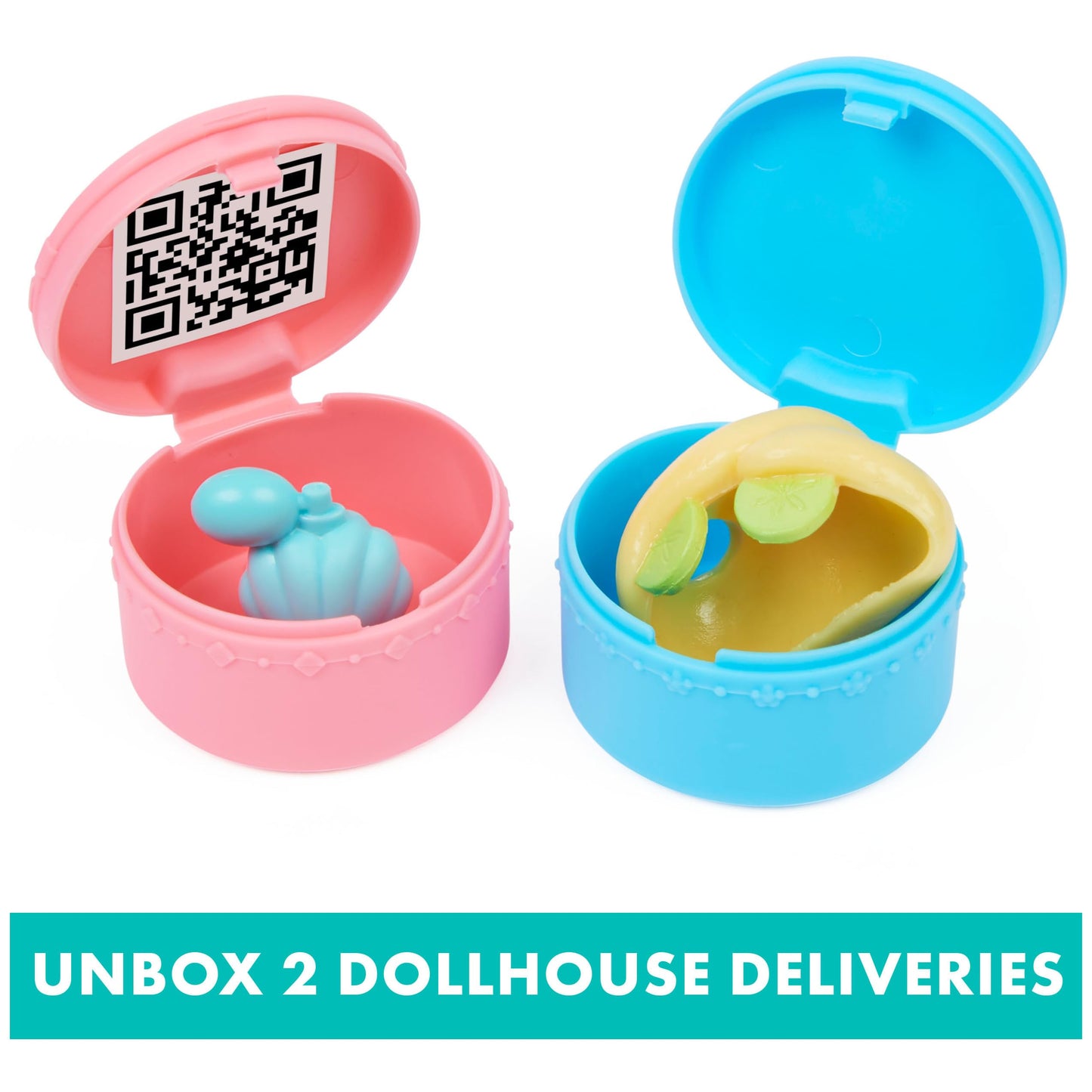 Gabby's Dollhouse, Primp and Pamper Bathroom with Mercat Figure, 3 Accessories, 3 Furniture and 2 Deliveries, Kids Toys for Ages 3 and up