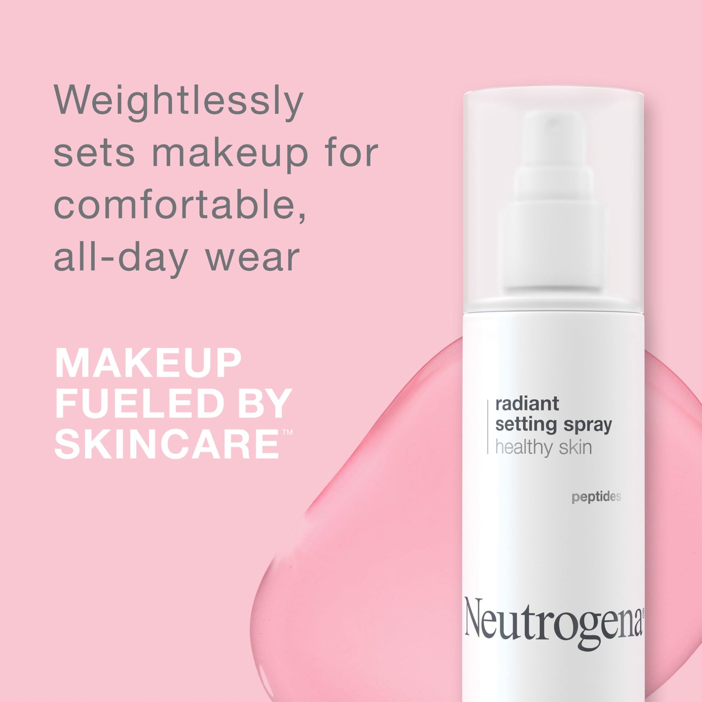 Neutrogena Healthy Skin Radiant Setting Spray – Long-Lasting Hydrating Face Mist with Antioxidants & Peptides, 3.4 fl. oz