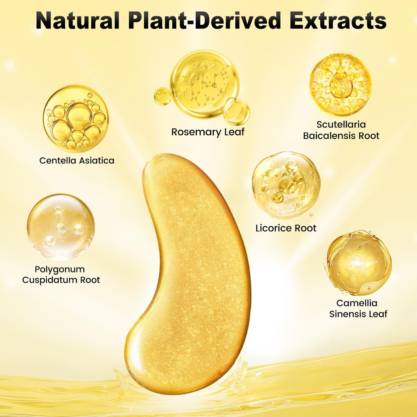 Tibobo 24K Gold Under Eye Patches (24 Pairs) – Collagen Eye Masks for Dark Circles, Puffiness, Fine Lines, Anti-Aging & Nourishing