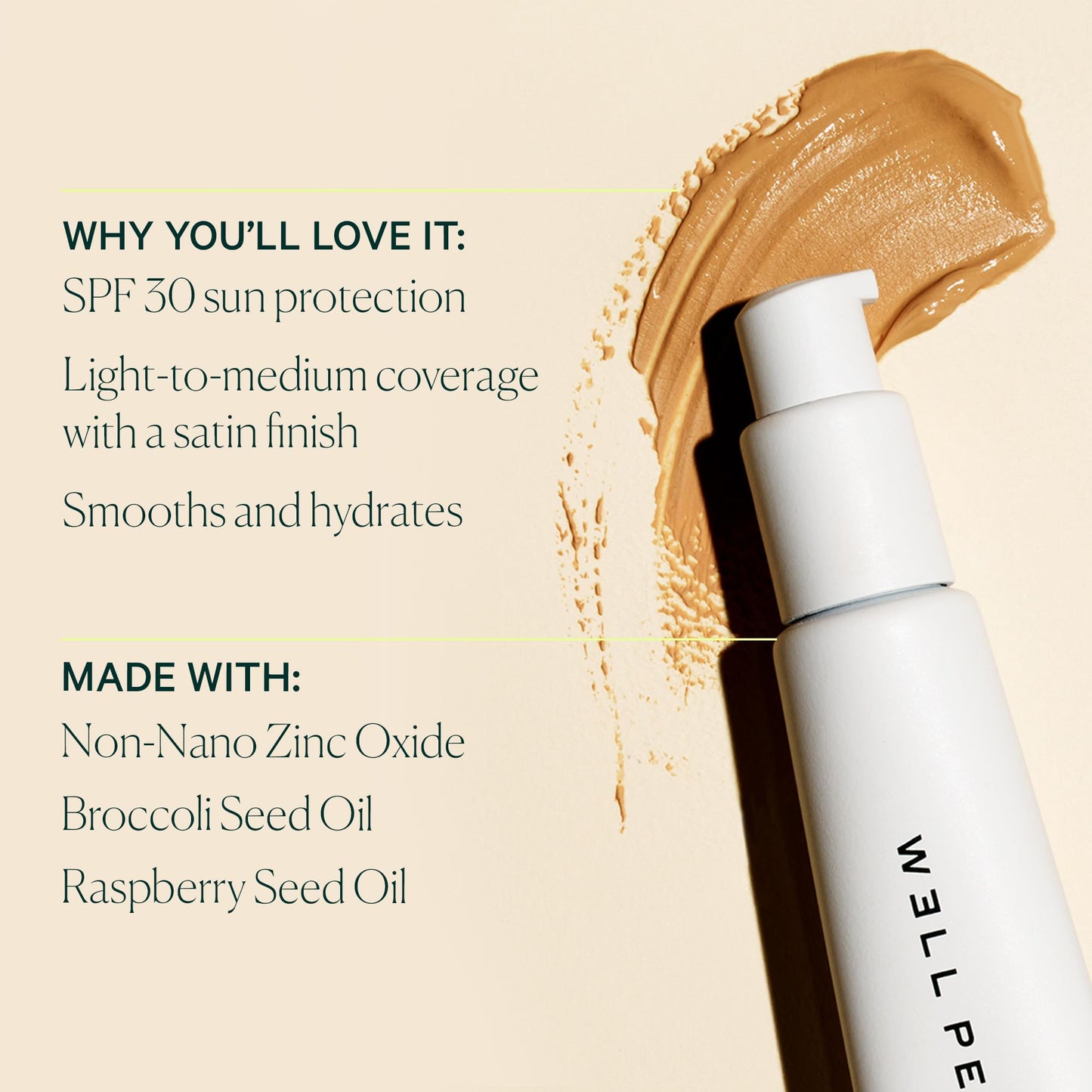 Well People Bio Tint SPF 30 Tinted Moisturizer, Skin-perfecting Moisturizer, Smoothes Imperfections & Moisturizes Skin, Vegan & Cruelty-free, 1C