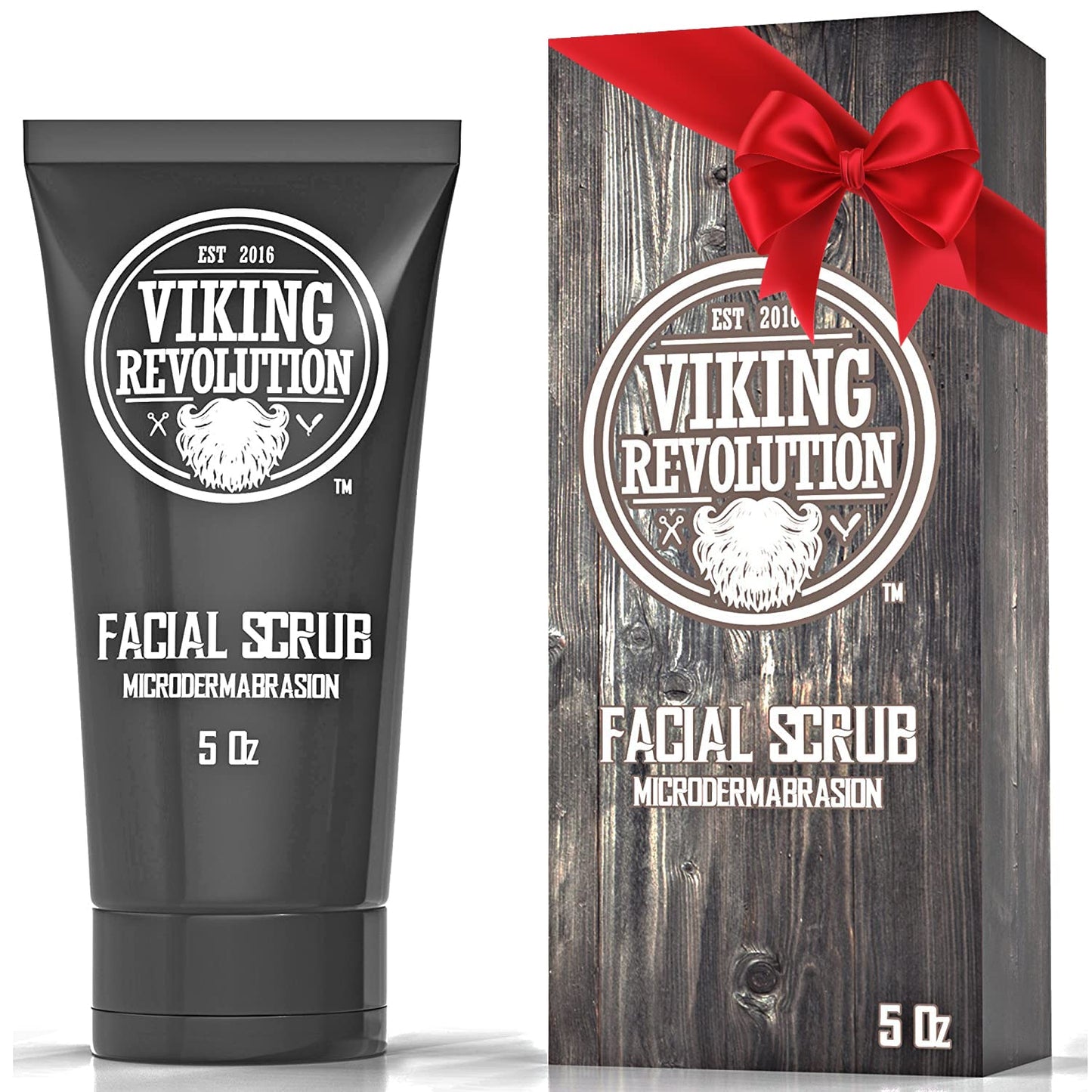 Viking Revolution Men's Face Scrub - Microdermabrasion Cleanser for Exfoliating, Deep Cleansing, Blackhead, Acne & Pre-Shave Care