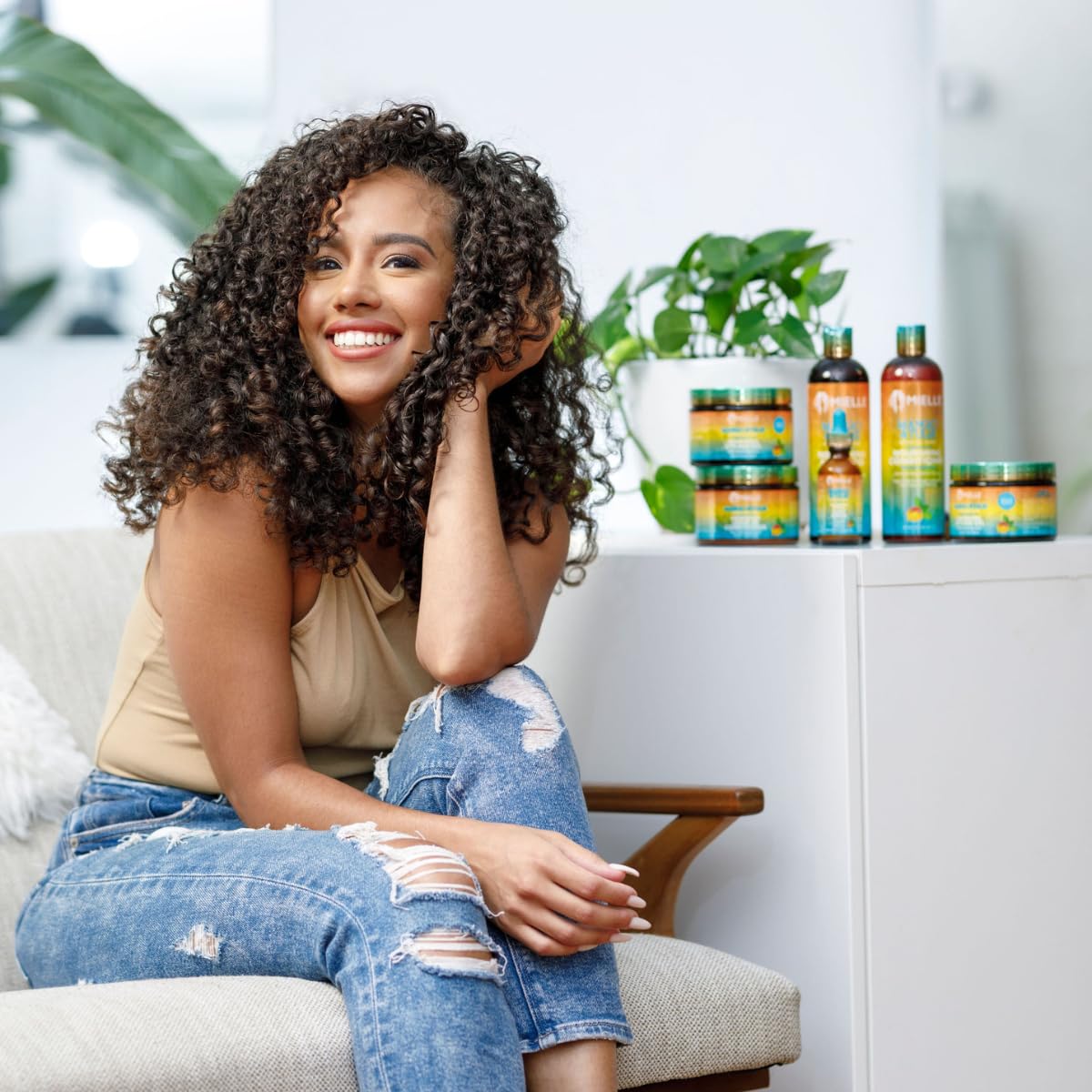 Mielle Organics Mango & Tulsi Nourishing Hair Mousse – Weightless Styling Foam for Curly Hair, Hydrates, Conditions & Adds Shine, 7.5 Fl Oz