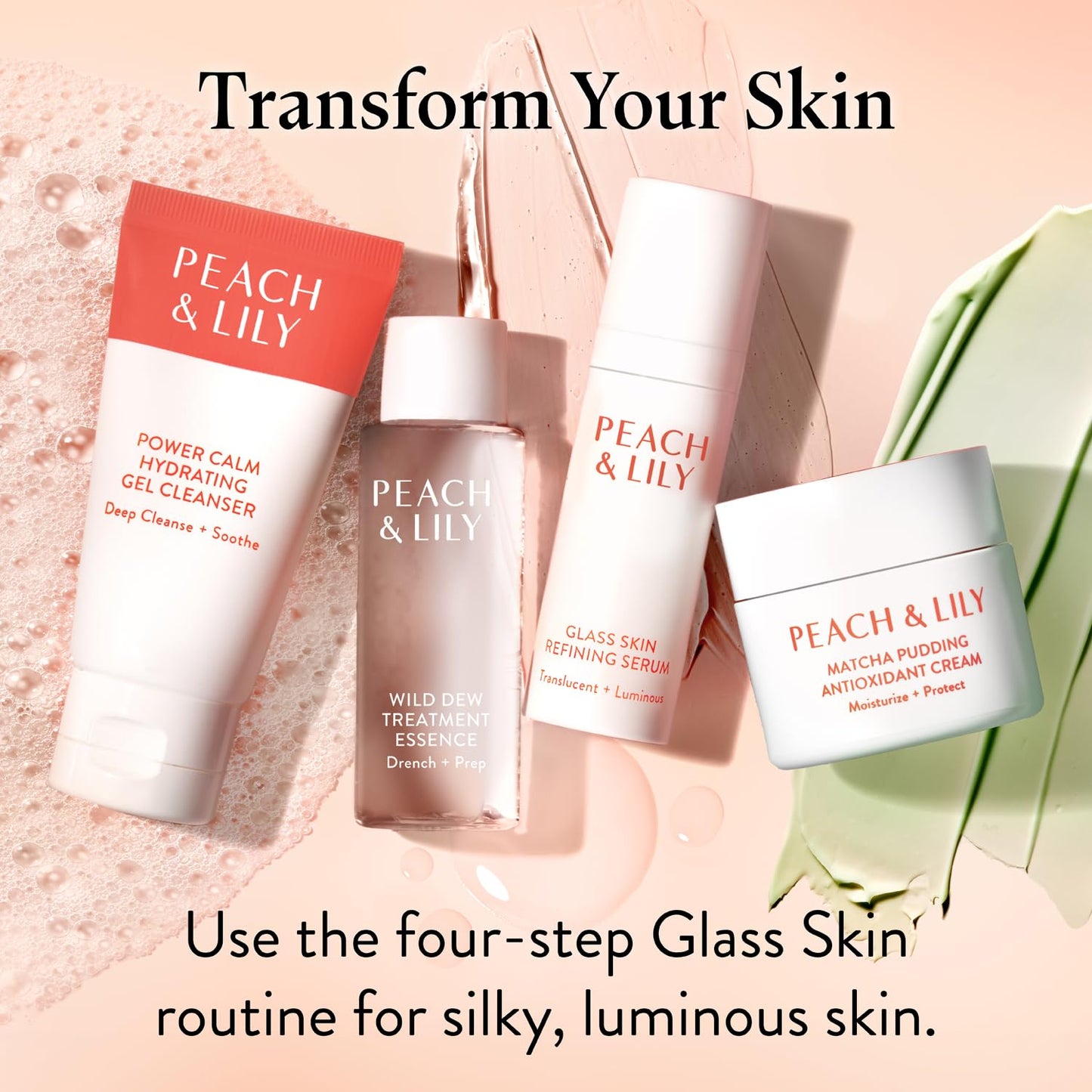 Peach & Lily Power Calm Hydrating Gel Cleanser - Korean Skincare Face Wash for All Skin Types, Vegan, Fragrance-Free, 100ml Travel Size