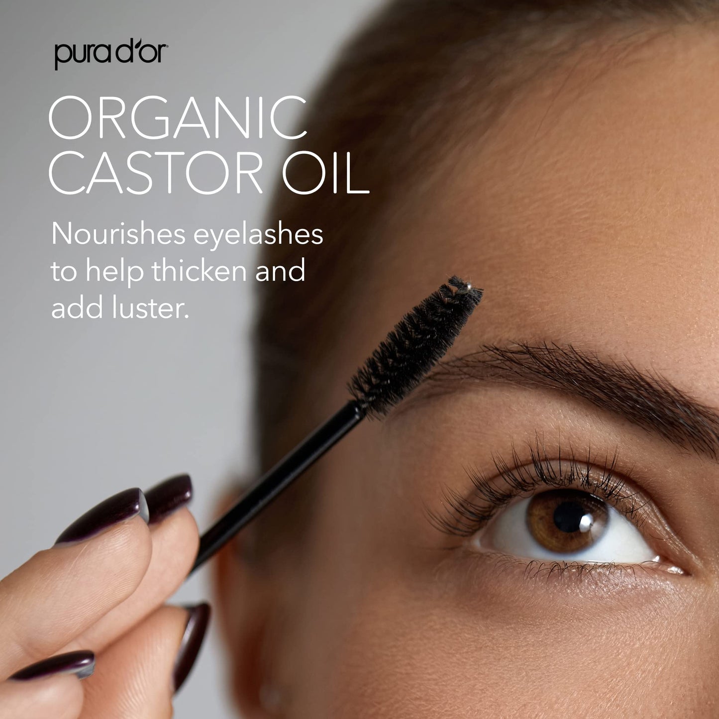 PURA D'OR 4oz Organic Castor Oil - 100% Pure, USDA Certified, Cold Pressed & Hexane-Free Eyelash, Eyebrow, Hair & Skin Serum