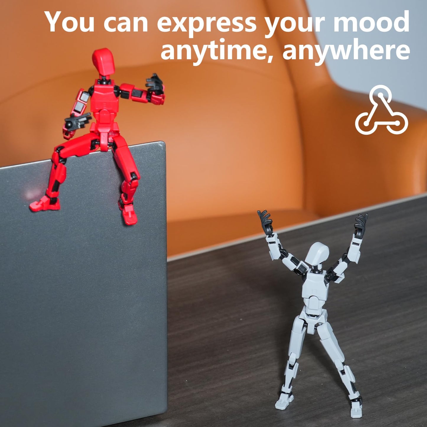 Rolling Art Action Figure Set, Model 13 Action Figure, Multi-Jointed Movable,Gift Box Packaging, Great for Loved Ones and Friends(Red)