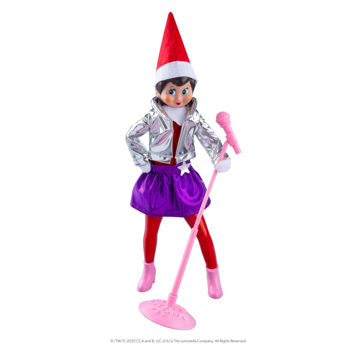 The Elf on the Shelf MagiFreez Pop Star Elf Set - Elf Standing Gear with Glam Jacket, Skater Skirt and Accessories - Scout Elf Not Included