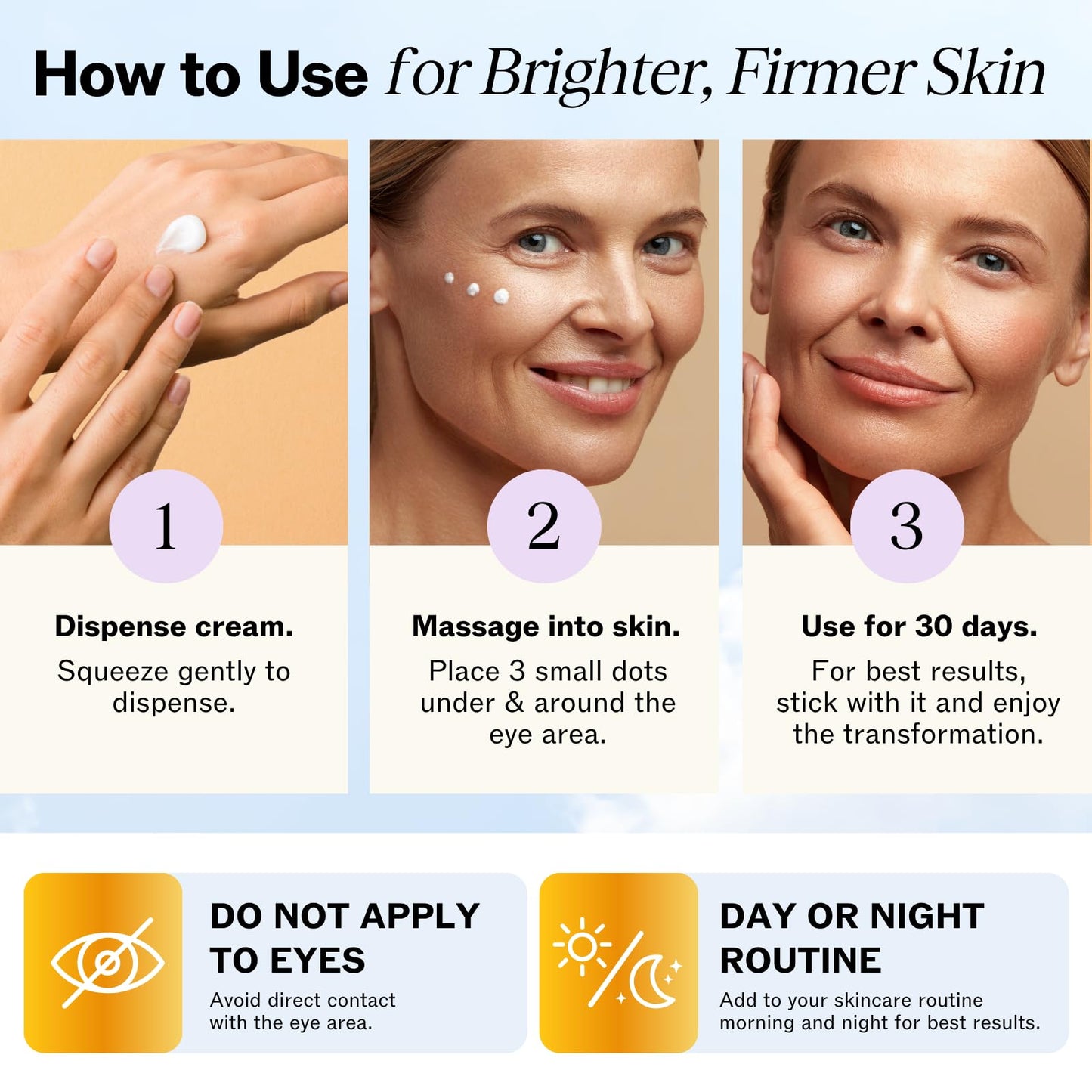 LilyAna Naturals Eye Cream for Dark Circles, Puffiness & Wrinkles, Anti-Aging, Hydrating for Sensitive Skin, 1.7 oz, Made in USA