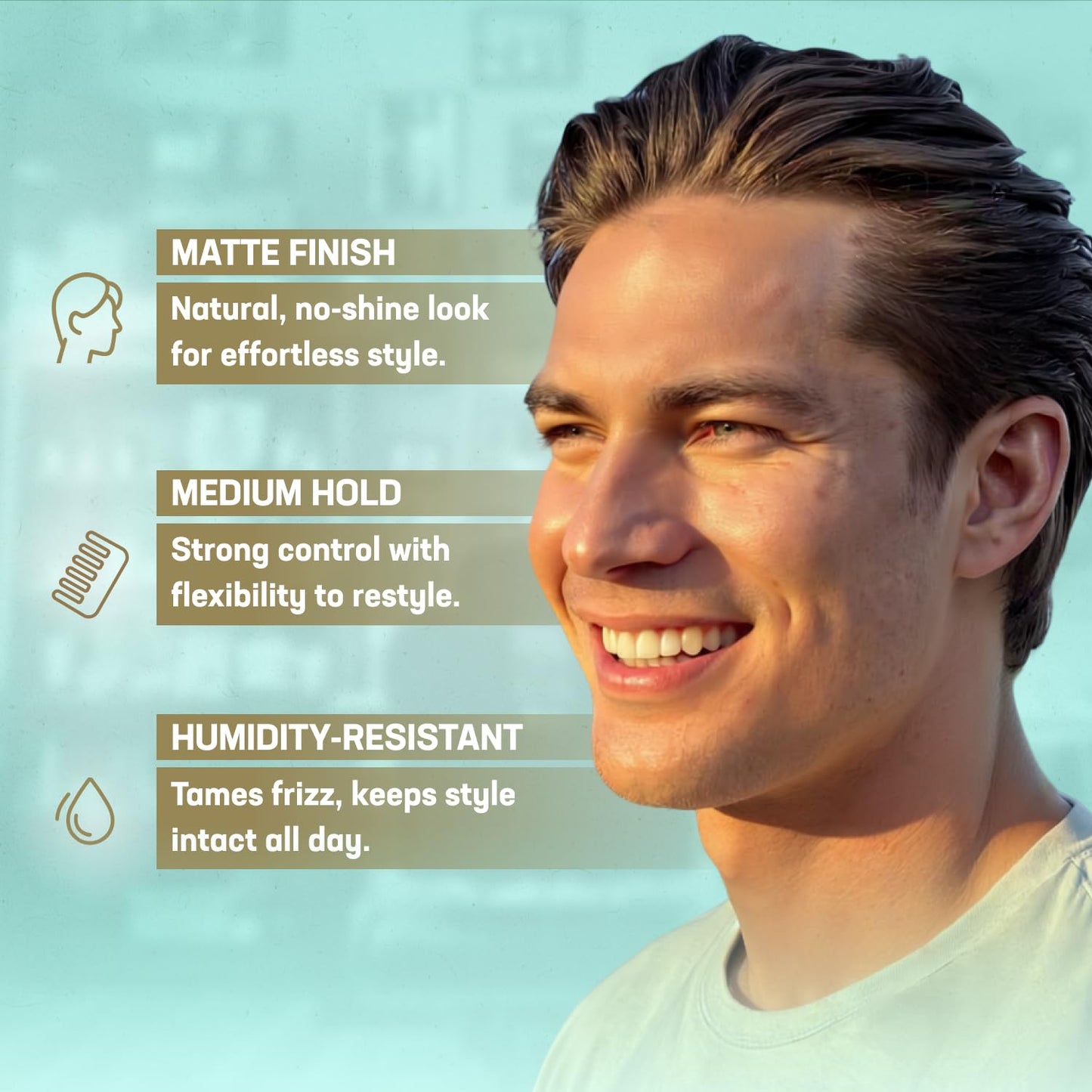 Uplift Provisions Company Styling Compound – Matte Hair Clay Pomade with Medium Hold – Natural Finish, Versatile Styling for Men & Women, 3 oz