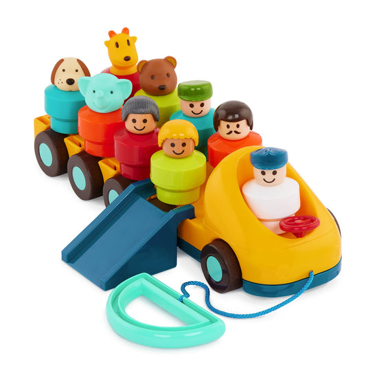 Battat – Toy Bus for Toddlers with Moving Parts & 9 Figures – Developmental Toy for Babies – Spinning Bus – 18+ Months