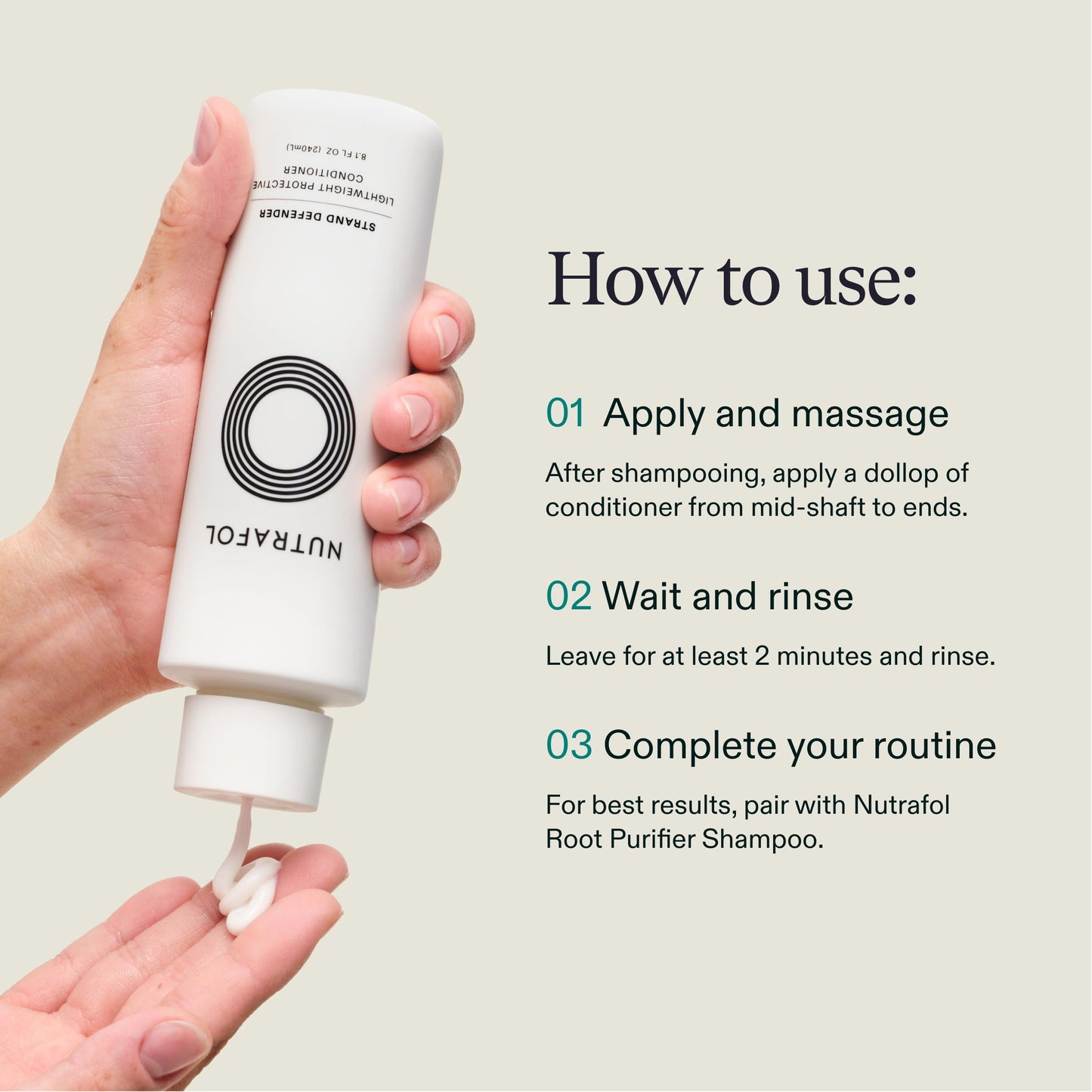 Nutrafol Conditioner, Physician-formulated for Thinning Hair, Moisturizing, Strengthening and Color Safe, Lightweight Protection - 8.1 Fl Oz Bottle