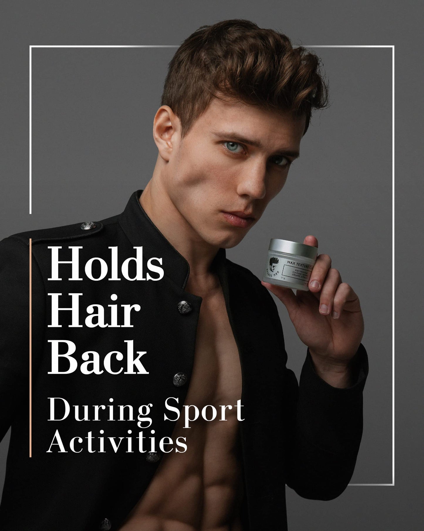 Avenue Man Texture Clay for Men – Water-Based Matte Hair Clay Pomade with Herbal Extracts, Lightweight, Frizz-Resistant, Paraben-Free, 2oz