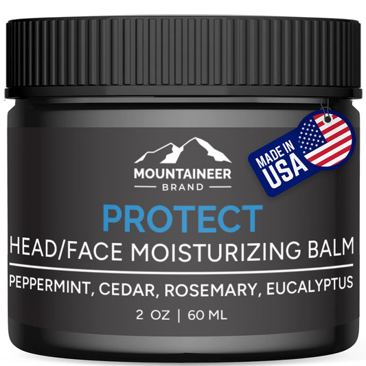 Mountaineer Brand Natural Moisturizer & Aftershave Balm for Men – Bald Head & Face Care, Non-Greasy, Refreshing Scent, 2oz, Made in USA