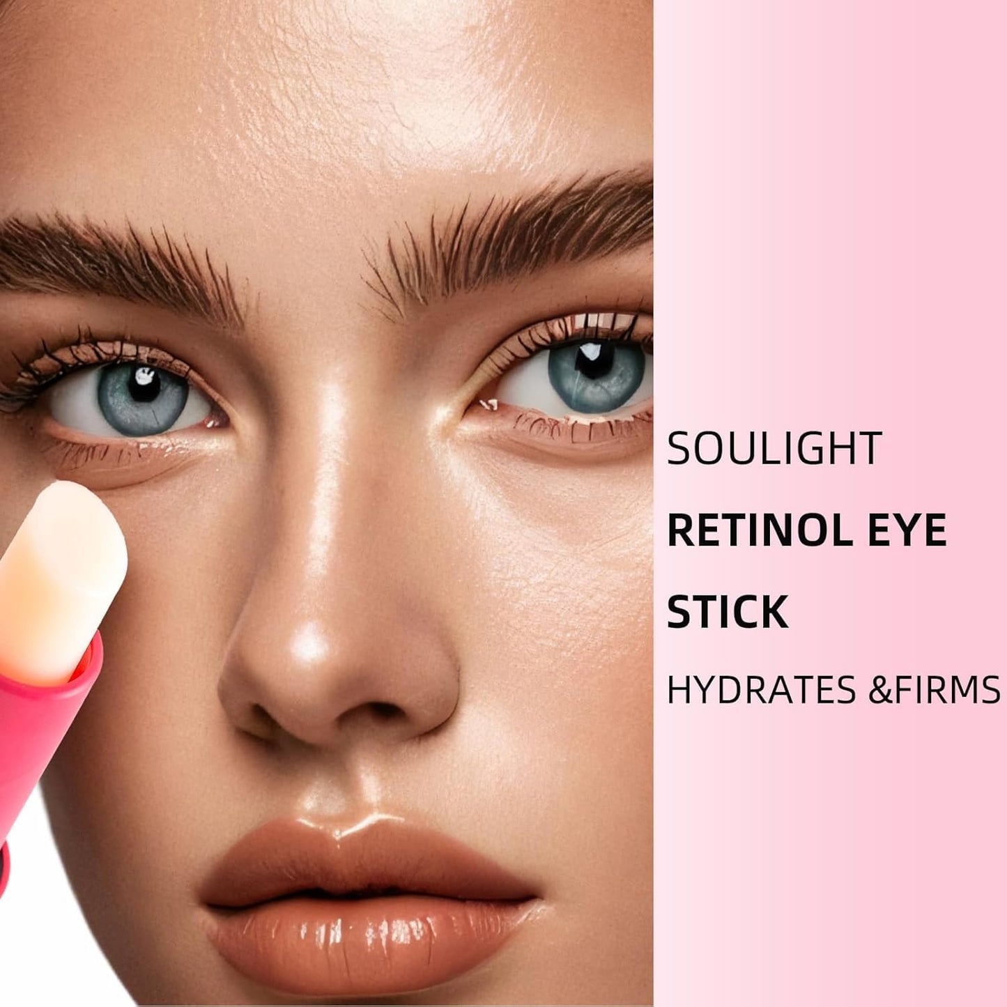 Soulight Retinol Eye Stick - Anti-Aging Eye Balm for Wrinkles, Dark Circles & Puffiness, Moisturizing Eye Cream to Soften & Nourish Skin