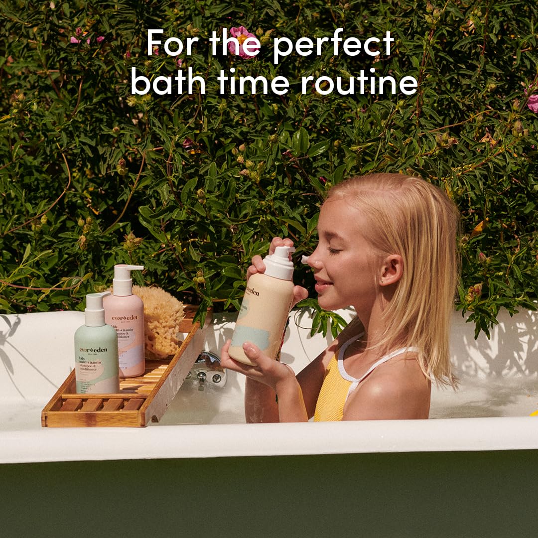 Evereden Kids Shampoo and Conditioner 2-in-1: Cool Peach, 8.5 fl oz. | Clean, Vegan, & Gentle Care for Kids | Toddler Shampoo and Conditioner for Healthy Scalp & Hair | Age 4+