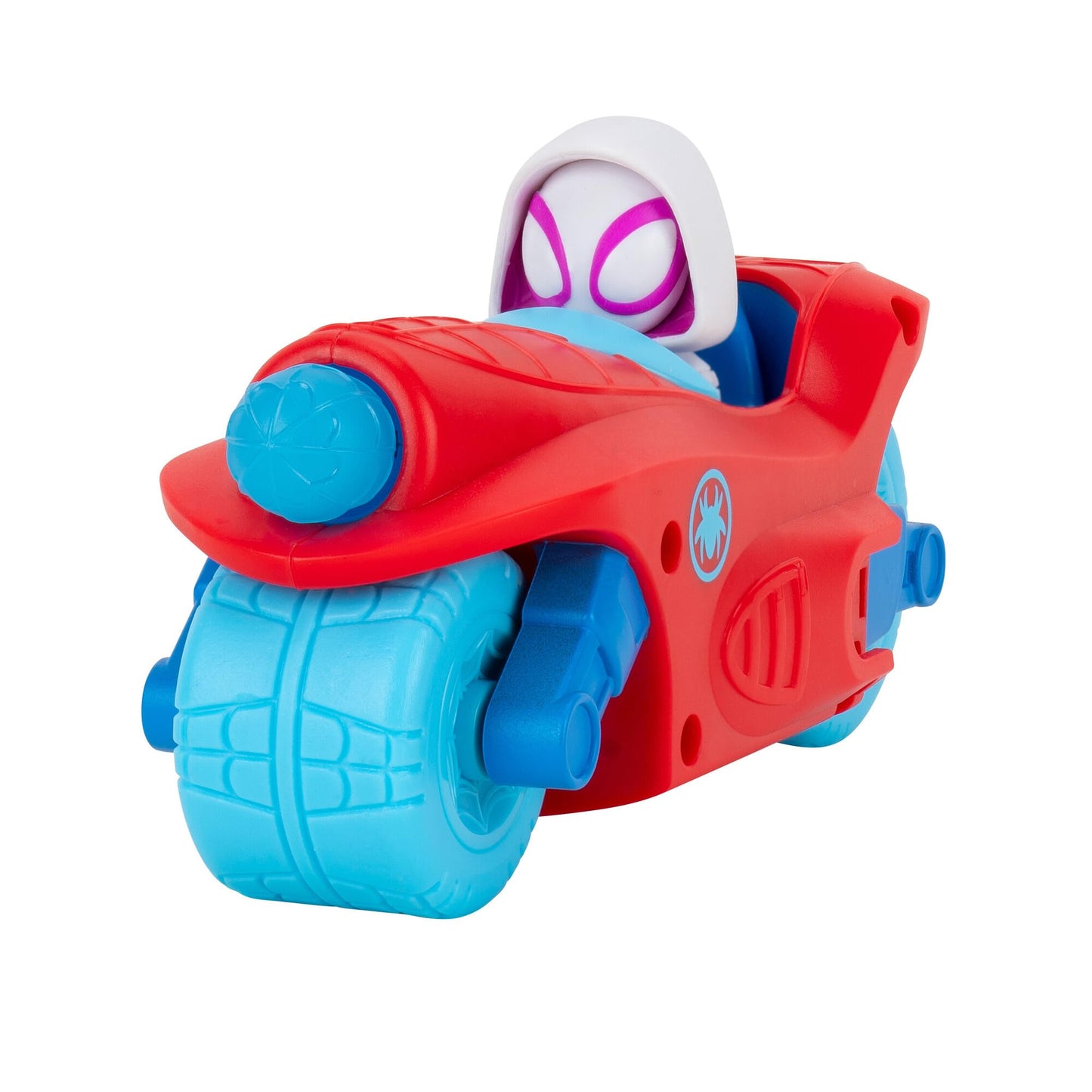 Jazwares Marvel Spidey and His Amazing Friends Spidey Team Split Racer - 8.5-Inch Three-in-One Vehicle with Web Darts, Sound Effects, and Phrases