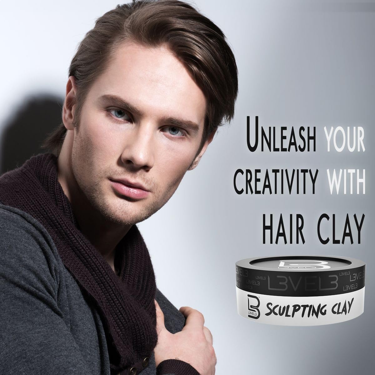 L3 - Level 3 Hair Sculpting Clay - Premium Grade Hair Clay for the Perfect Look - Long Lasting Hair Styling Product for Men