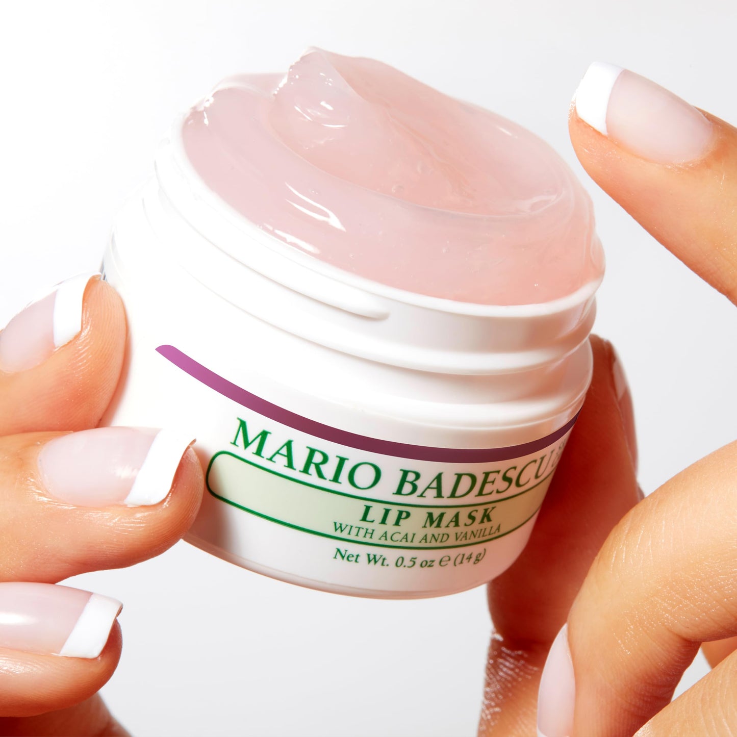 Mario Badescu Lip Mask with Acai & Vanilla – Overnight Treatment with Coconut Oil & Shea Butter for Soft, Hydrated Lips, 0.5 oz