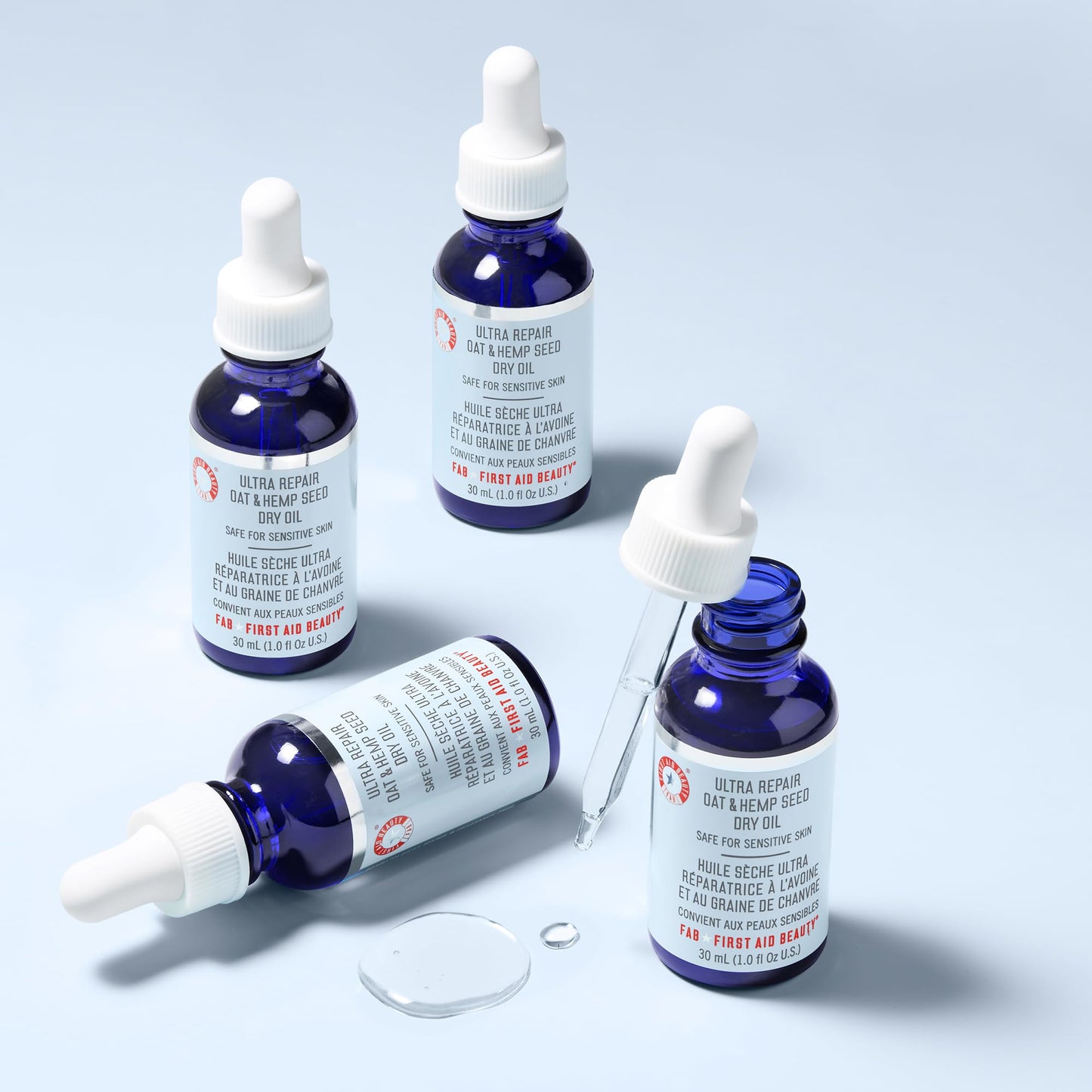 First Aid Beauty Ultra Repair Facial Oil – Hydrating Oat & Hemp Seed Oil with Arnica, Colloidal Oatmeal for Redness Relief, 1 oz