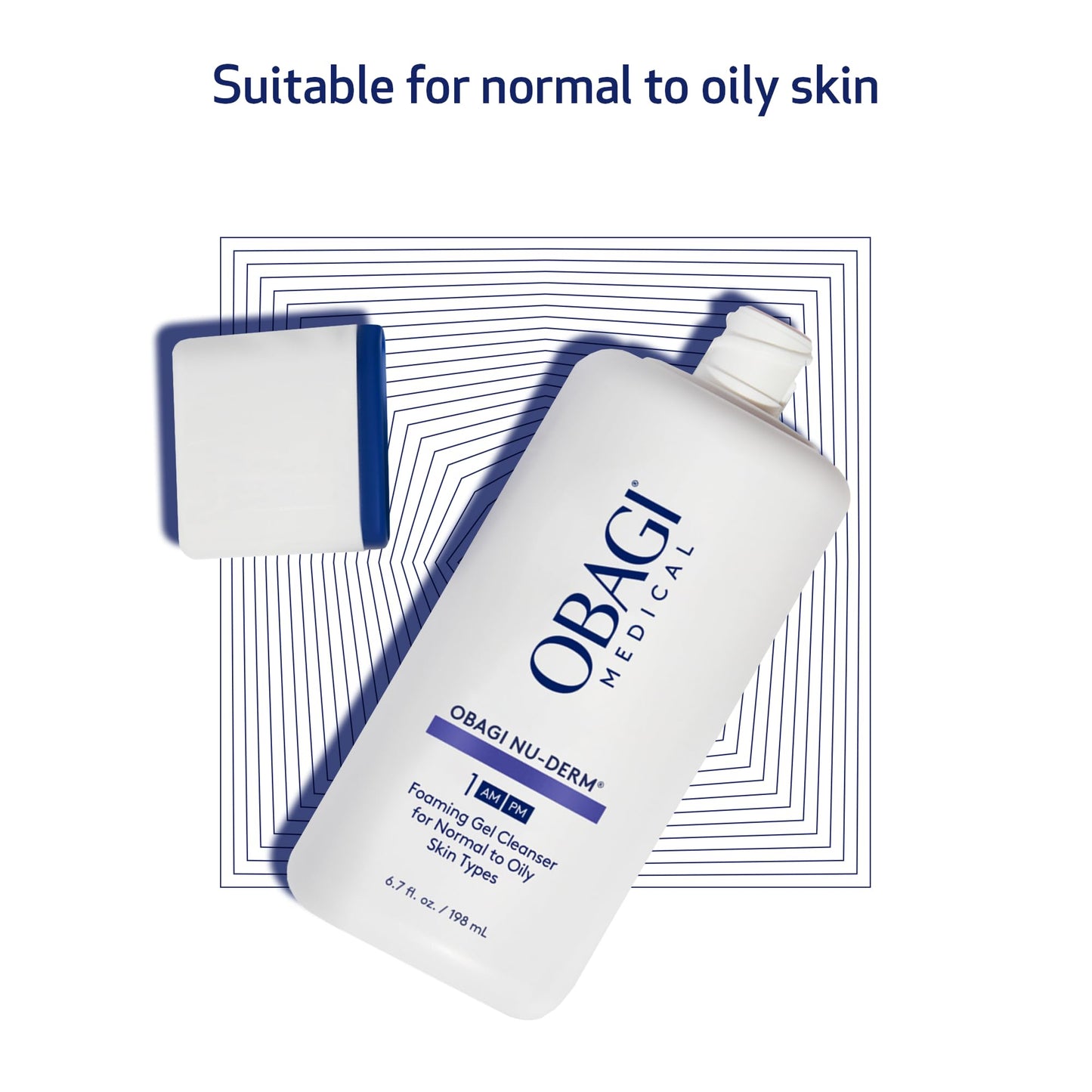 Obagi Nu-Derm Foaming Gel – Gel-Based Cleanser for Normal to Oily & Sensitive Skin – 6.7 oz