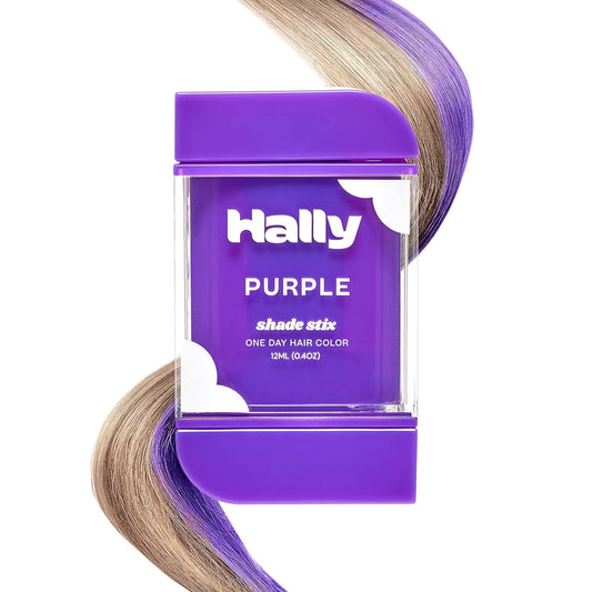 Hally Shade Stix Temporary Hair Color (Purple) – Washable Hair Chalk for Kids, Teens & Adults – Fun, Easy Hair Dye for Halloween, Festivals & Parties, 12ml