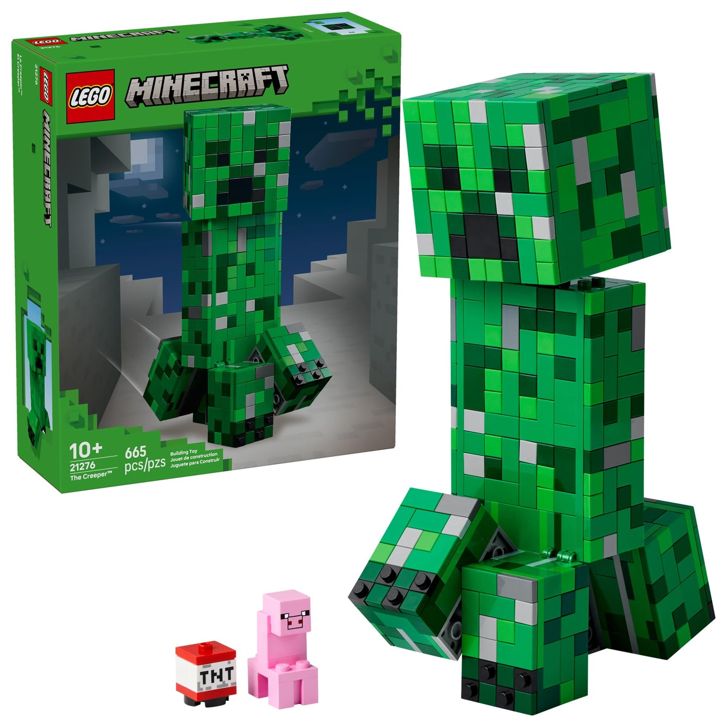 LEGO Minecraft The Creeper Building Set 21276 - Collectible Gamer Room Decor with Classic Minifigure, Fun Gift for Kids Ages 10+