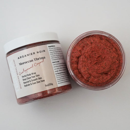 Tbrima Moroccan Enveloppement Corporel Body Herbal Wrap A Mix Aker Fassi and Herbs. Made with Argan Oil.
