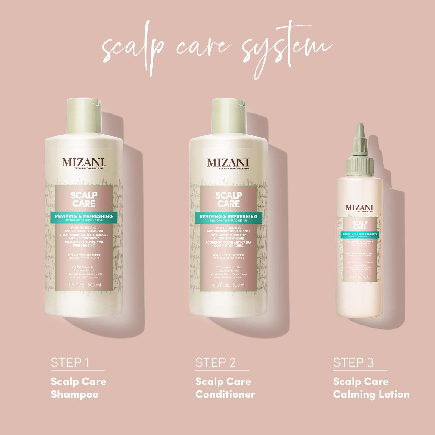 Mizani Scalp Care Calming Scalp Lotion - Dandruff Treatment, Nourishes & Soothes Scalps, For Curly Hair