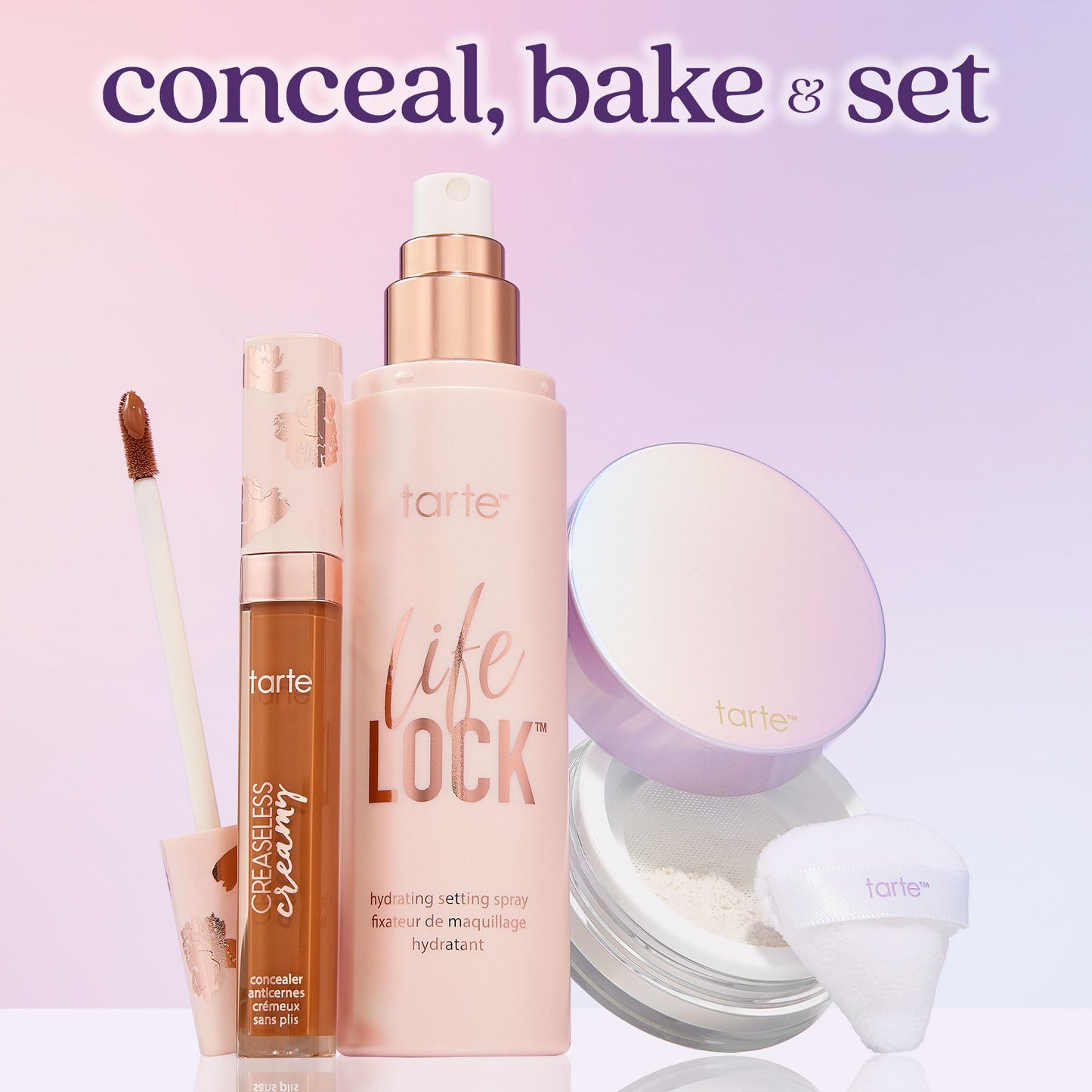 Tarte Life Lock 10-in-1 Hydrating Setting Spray – Weightless Mist with Hyaluronic Acid, Locks Makeup, Waterproof, Sweatproof, Vegan