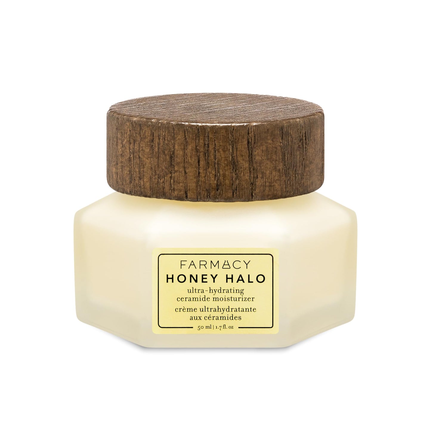 Farmacy Honey Halo Ceramide Face Moisturizer – Hydrating, Soothing & Plumping for Dry Skin with Buckwheat Honey, 50ml
