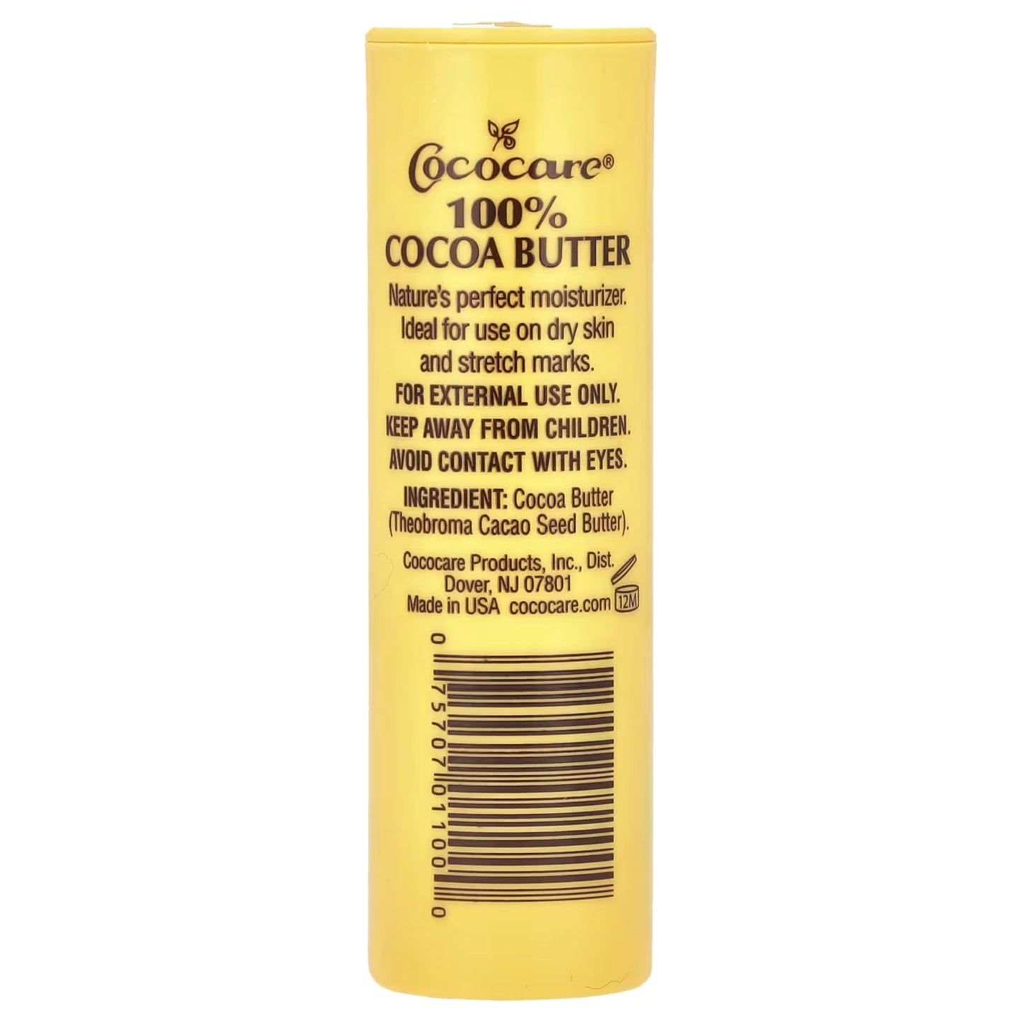 Cococare Coco Cocoa Butter Stick, Stock 100% 1 oz, 8 Pack