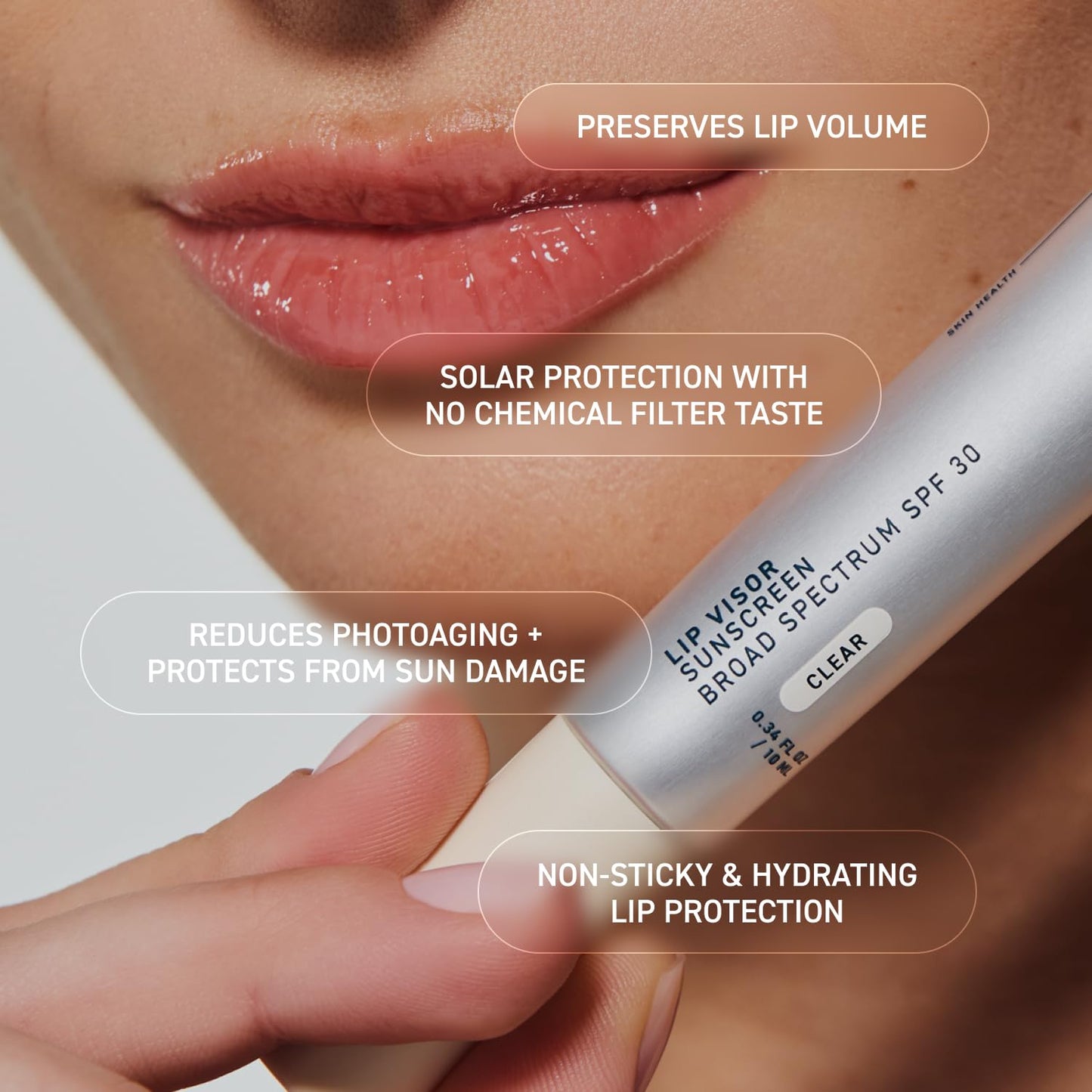 Prequel Skin Lip Visor SPF 30 Mint Lip Balm, Clear Moisturizing Semi-Gloss Sunscreen, Non-Sticky, Daily Use – 2 Pack