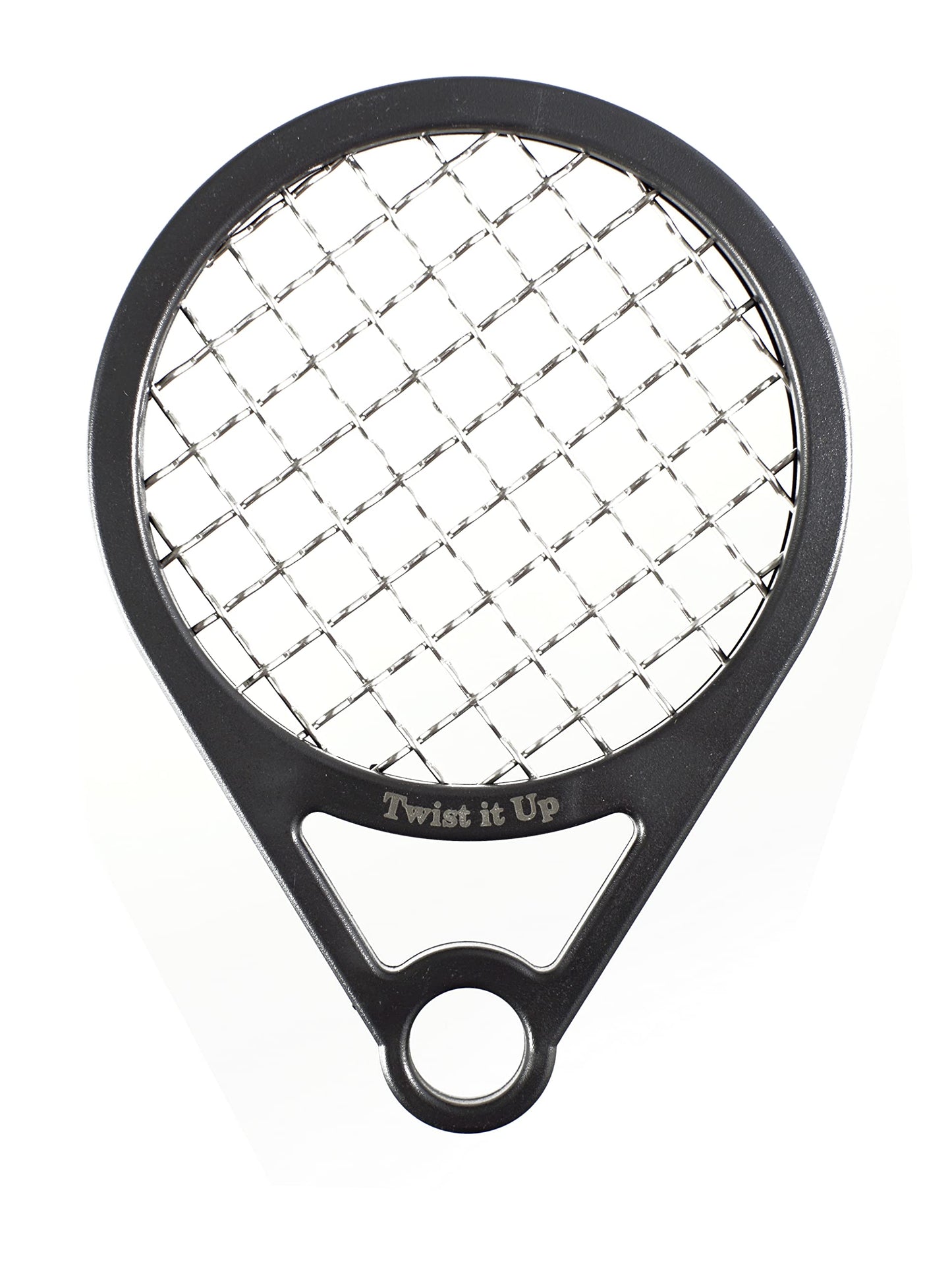 Twist It Up Comb (Bond Black) - Alternative for Hair Sponges, Creates Curls and Twists for Black Men, Tennis Racket Design