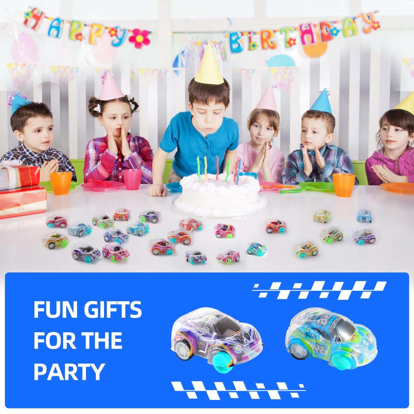 Benzem 50-Piece Mini Pull-Back Cars Set – Bulk Racing Vehicles for Kids, Party Favors, Classroom Prizes, Pinata Fillers & Goodie Bag Toys