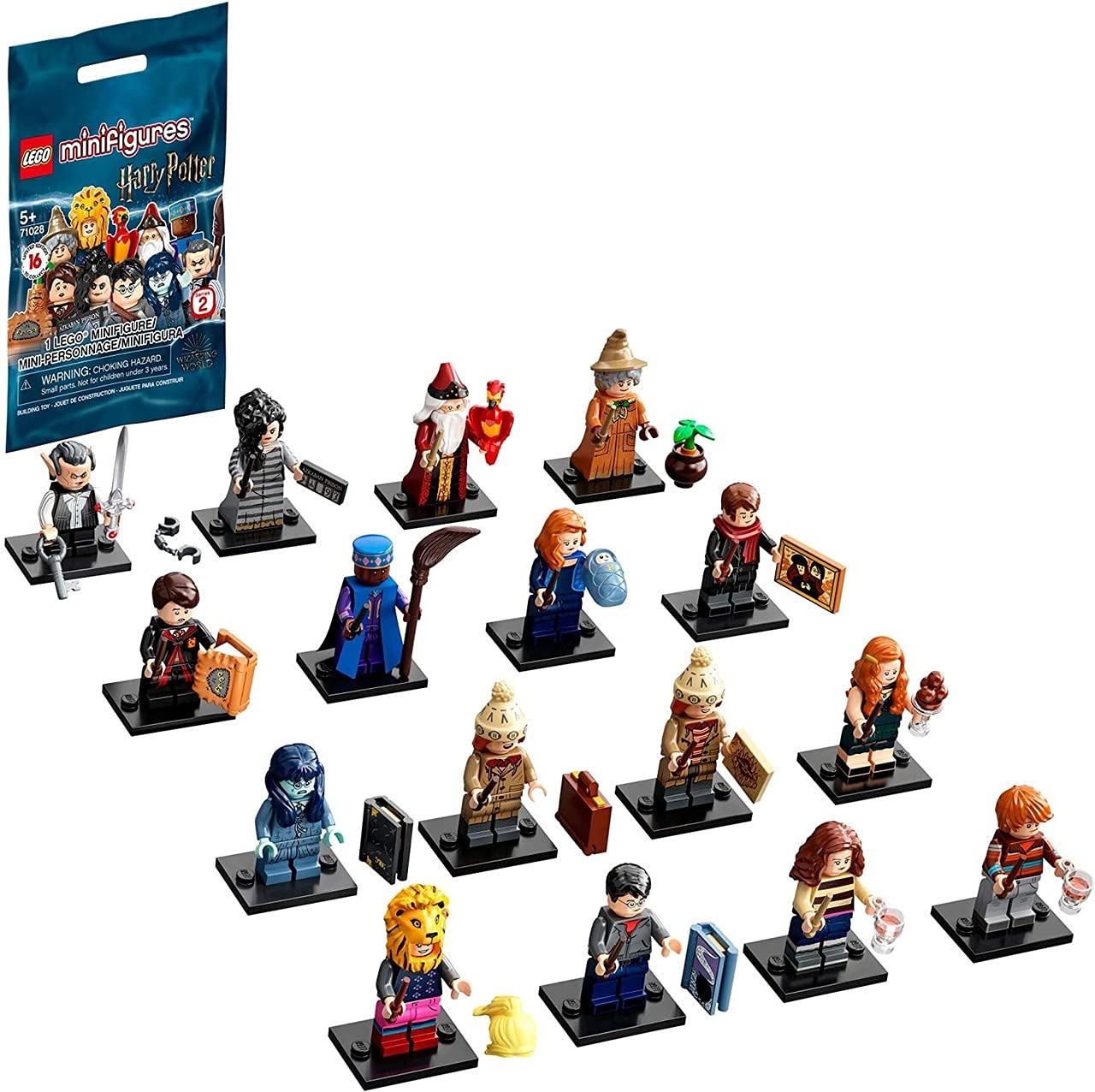 LEGO Harry Potter Minifigures Series 2 (71028) – 1 of 16 to Collect, Includes Harry, Hermione & Ron, Fun Collectible for Kids
